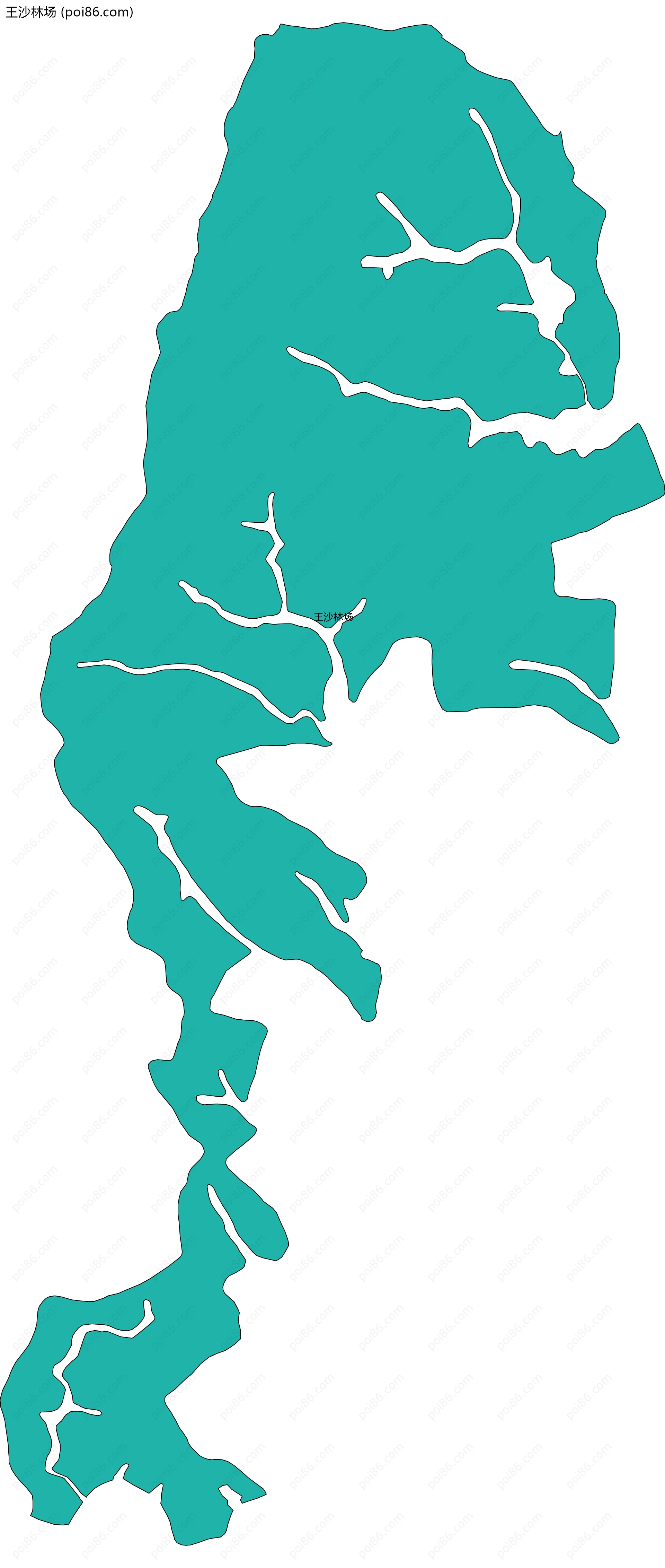 王沙林场边界地图