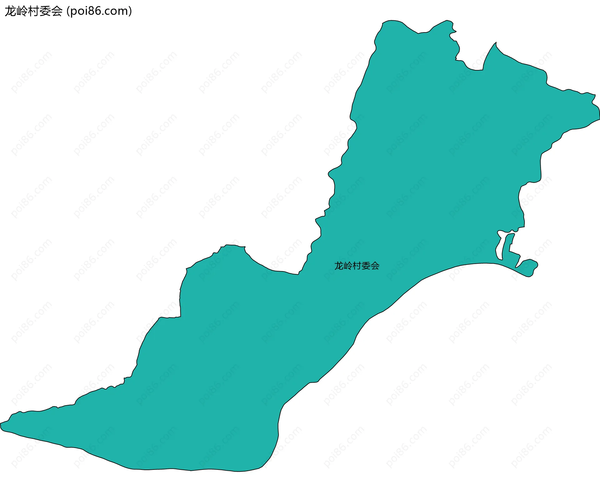 龙岭村委会边界地图