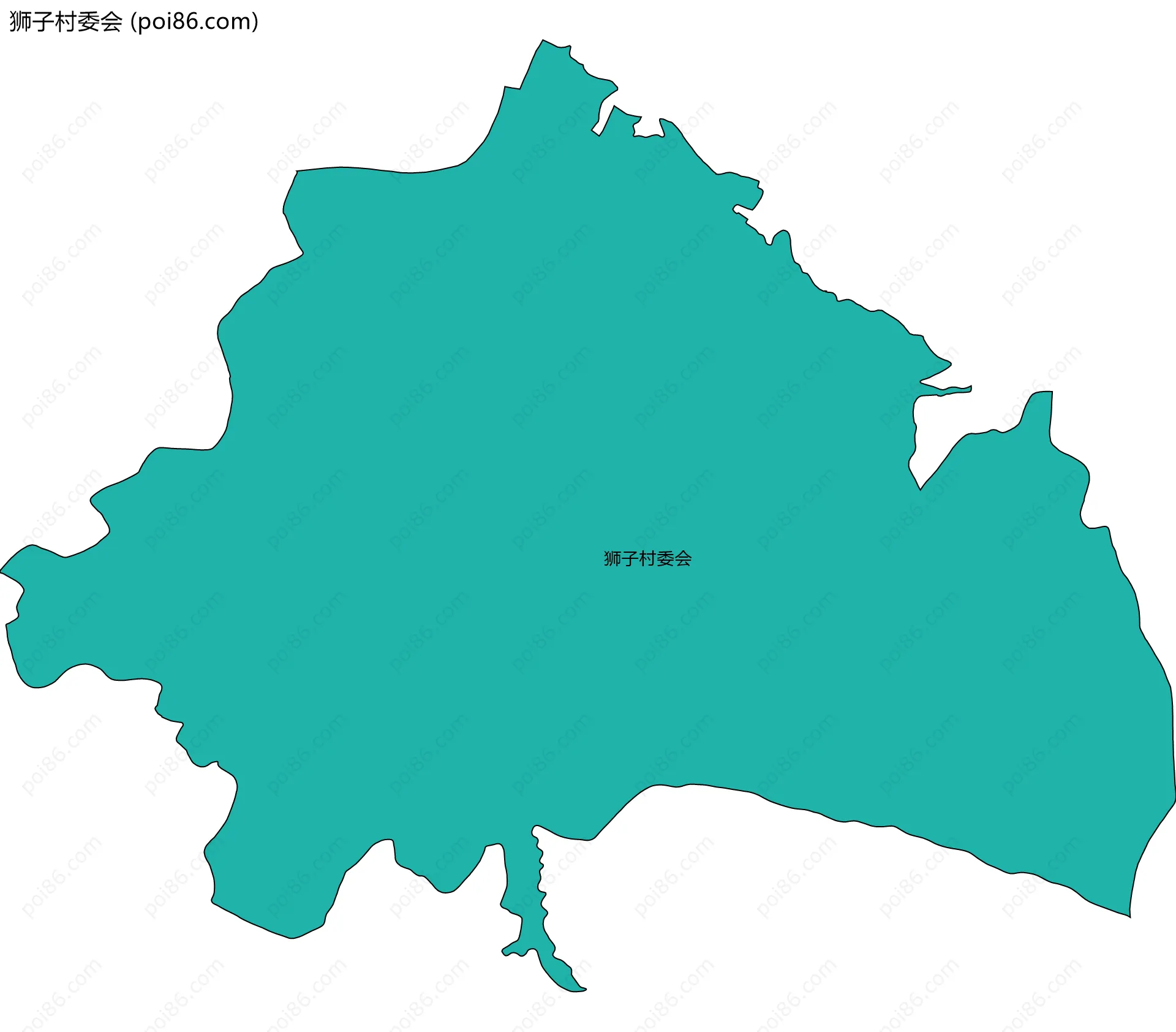 狮子村委会边界地图