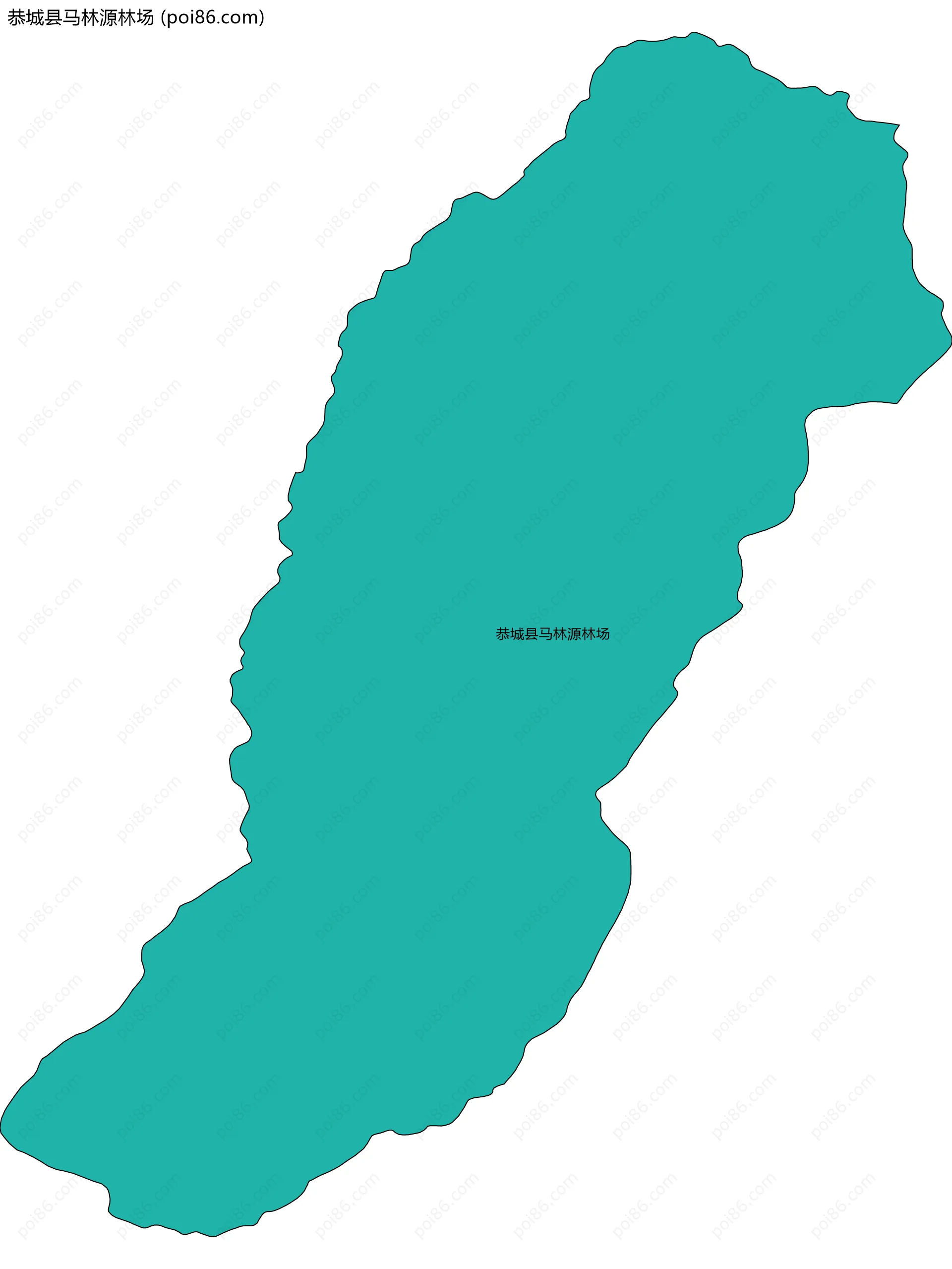 恭城县马林源林场边界地图