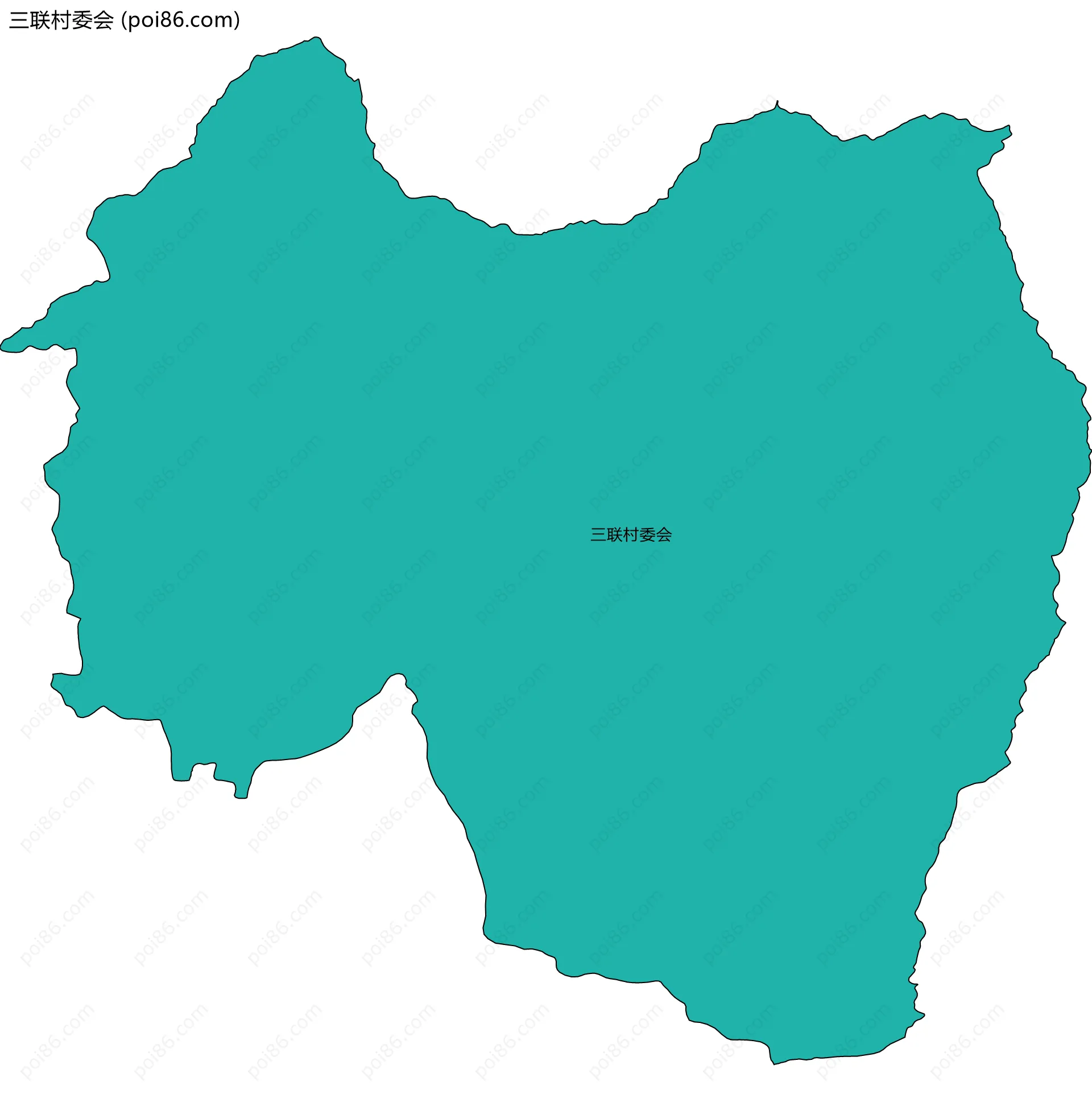 三联村委会边界地图