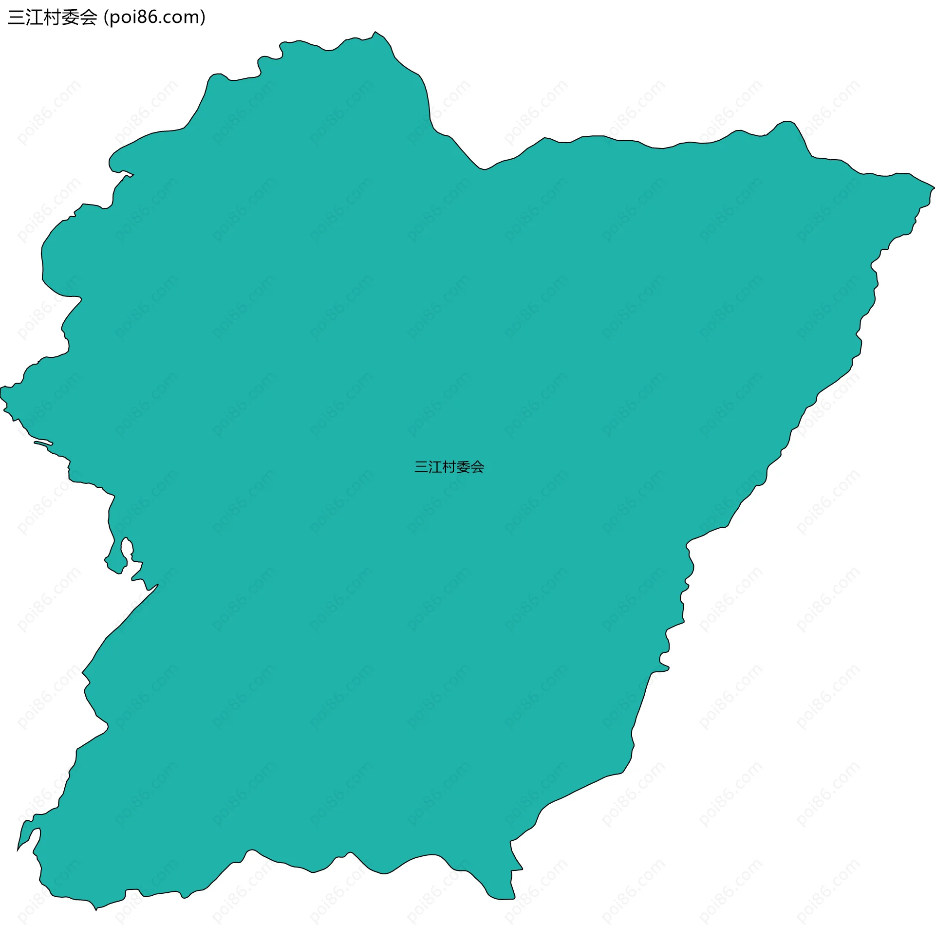 三江村委会边界地图