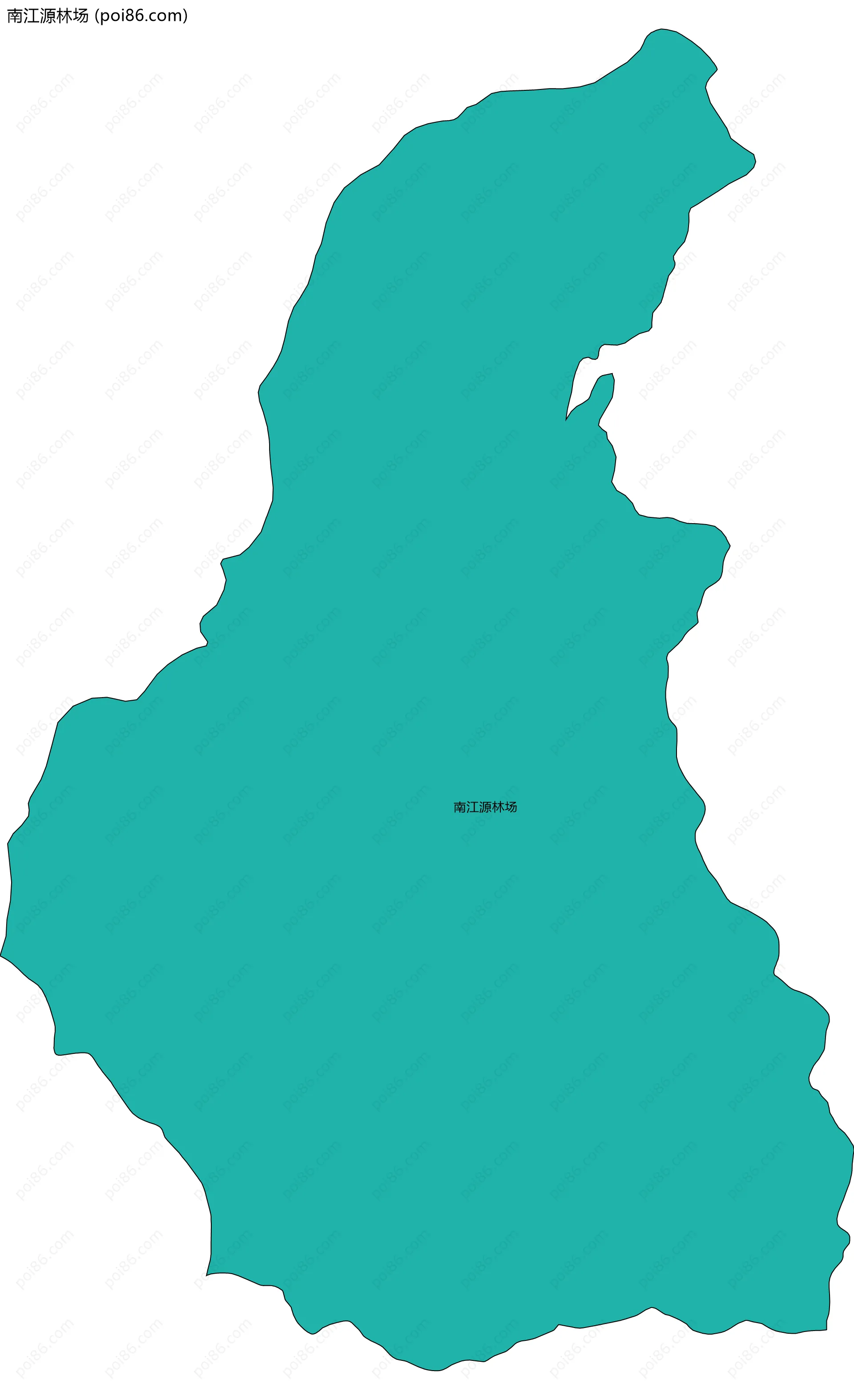 南江源林场边界地图