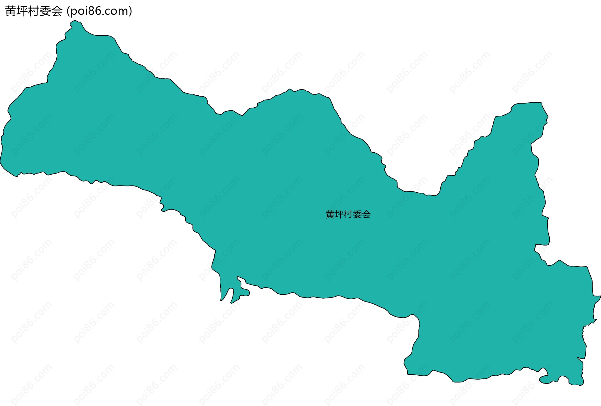 黄坪村委会边界地图