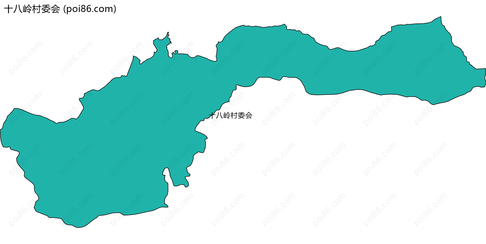 十八岭村委会边界地图