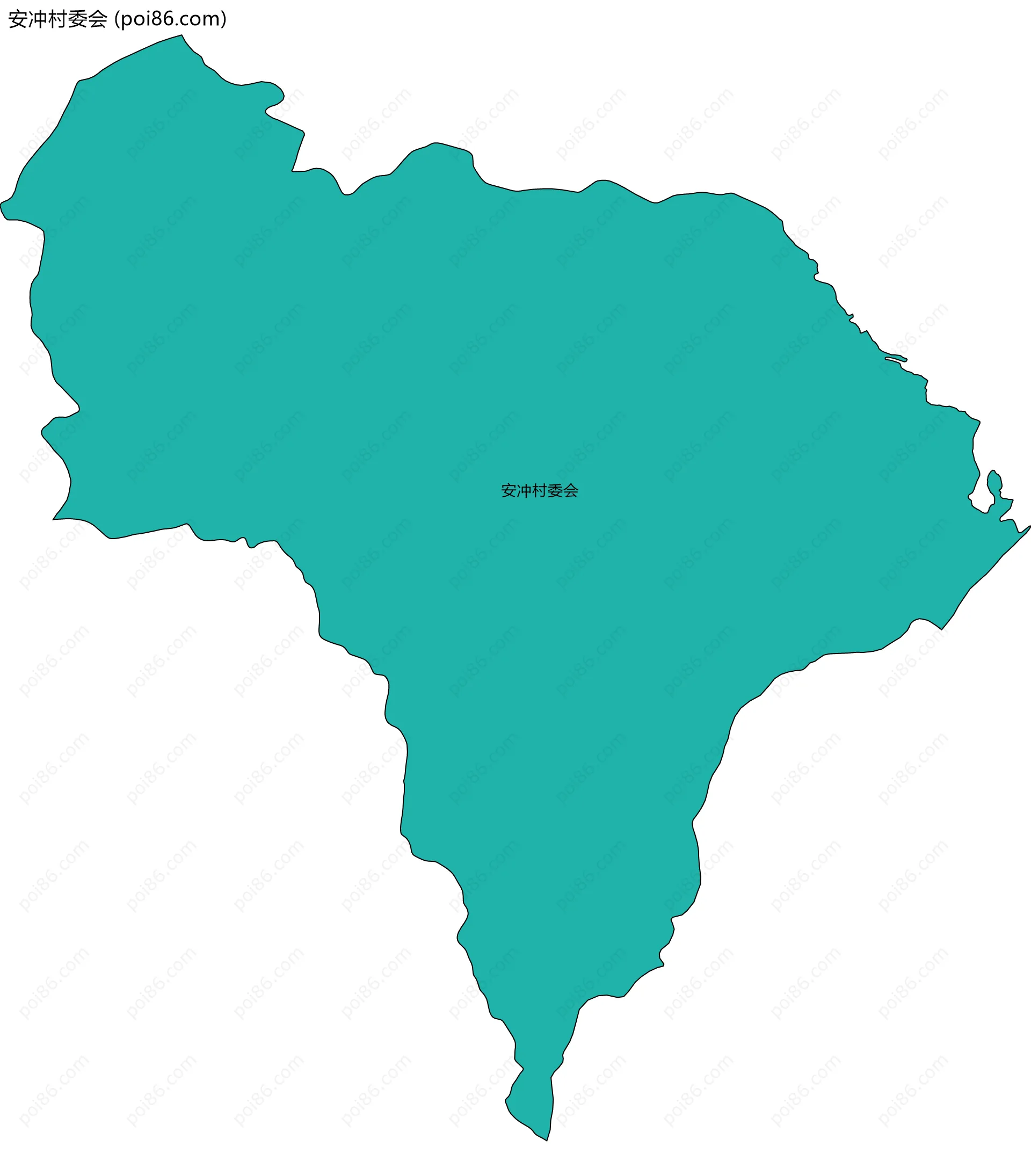 安冲村委会边界地图