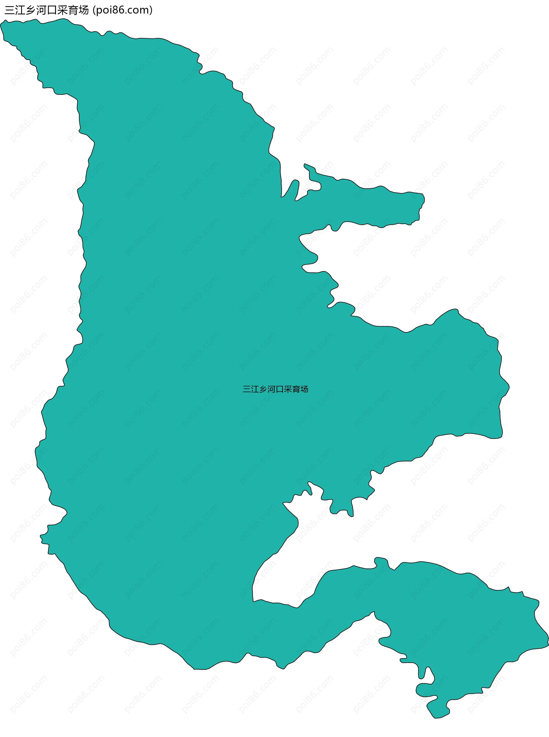 三江乡河口采育场边界地图