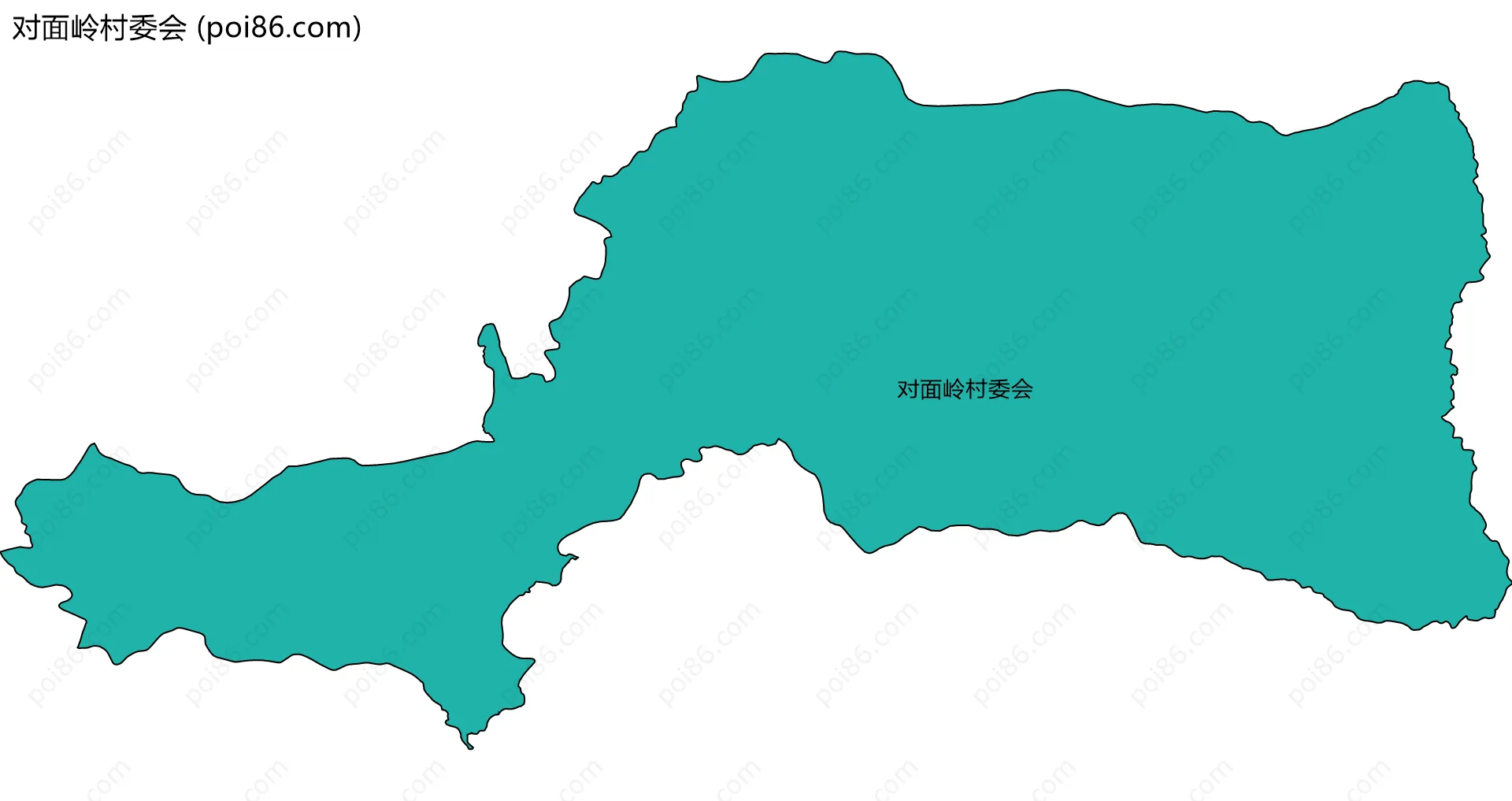 对面岭村委会边界地图