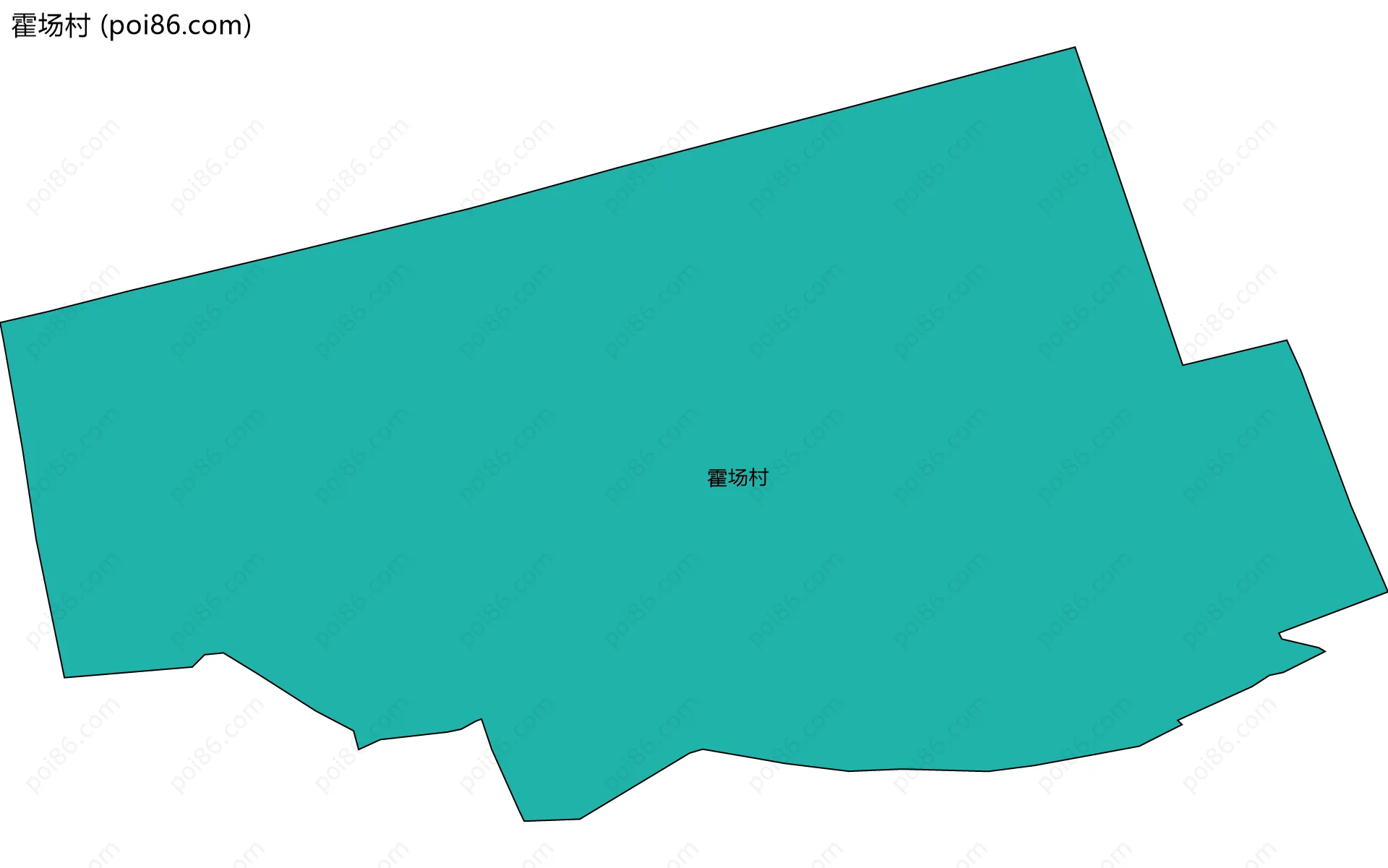 霍场村边界地图