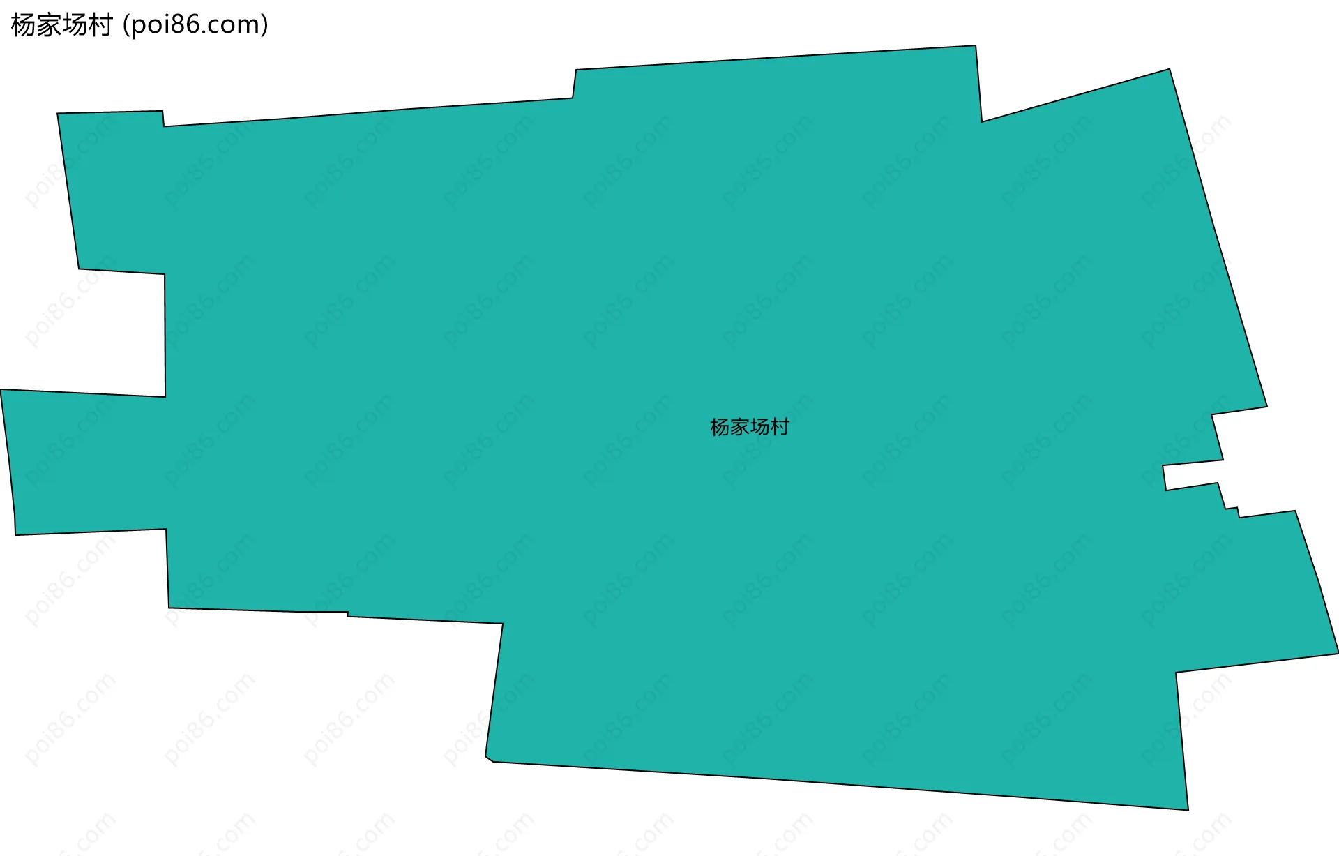杨家场村边界地图