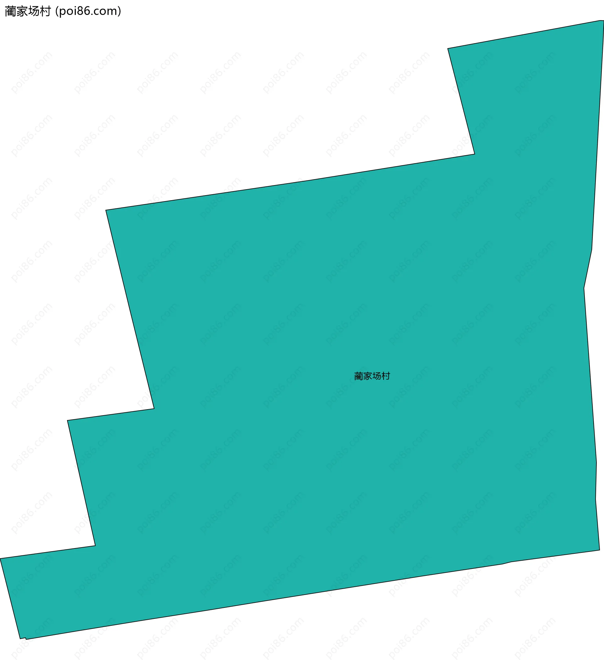 蔺家场村边界地图