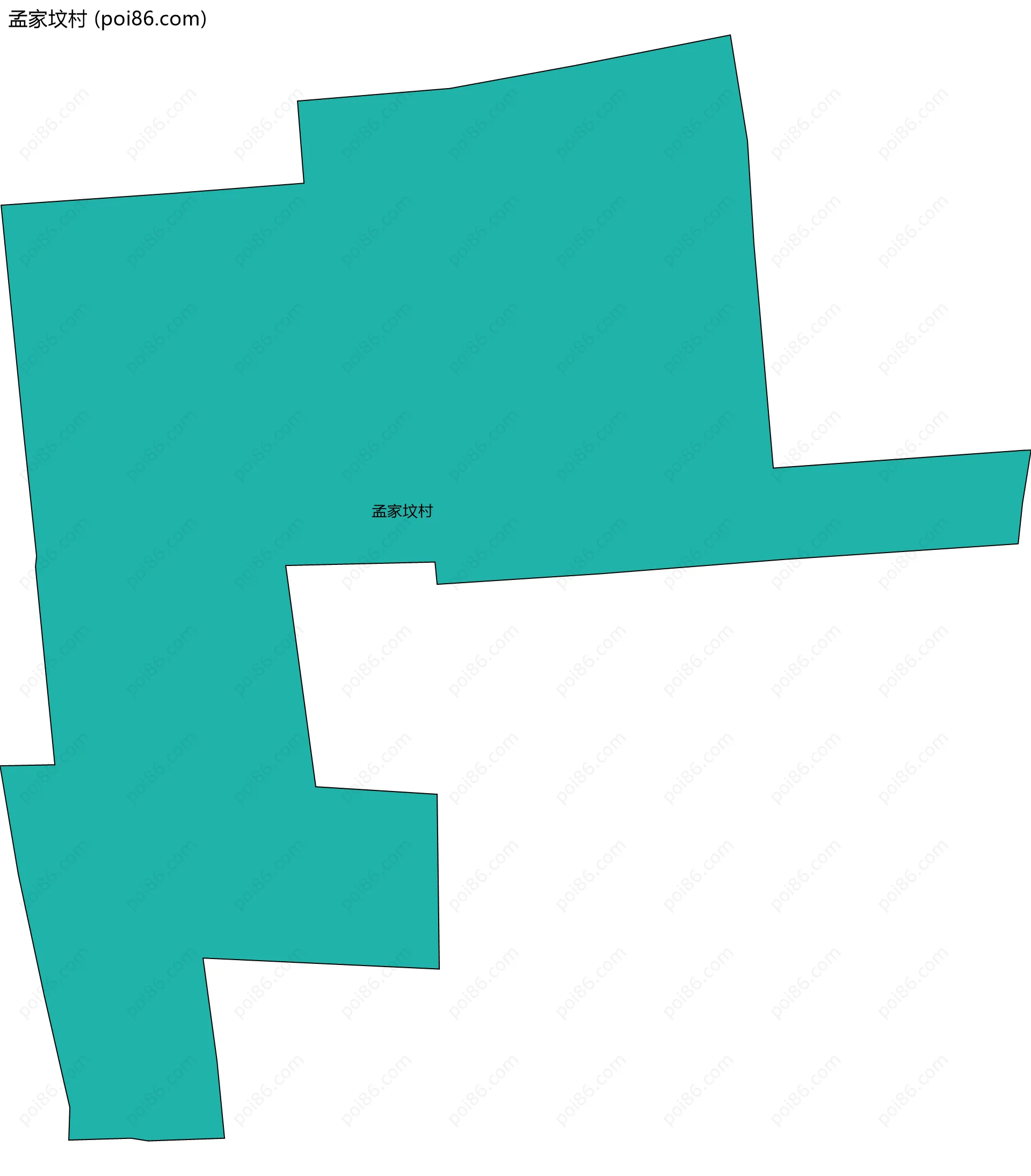 孟家坟村边界地图