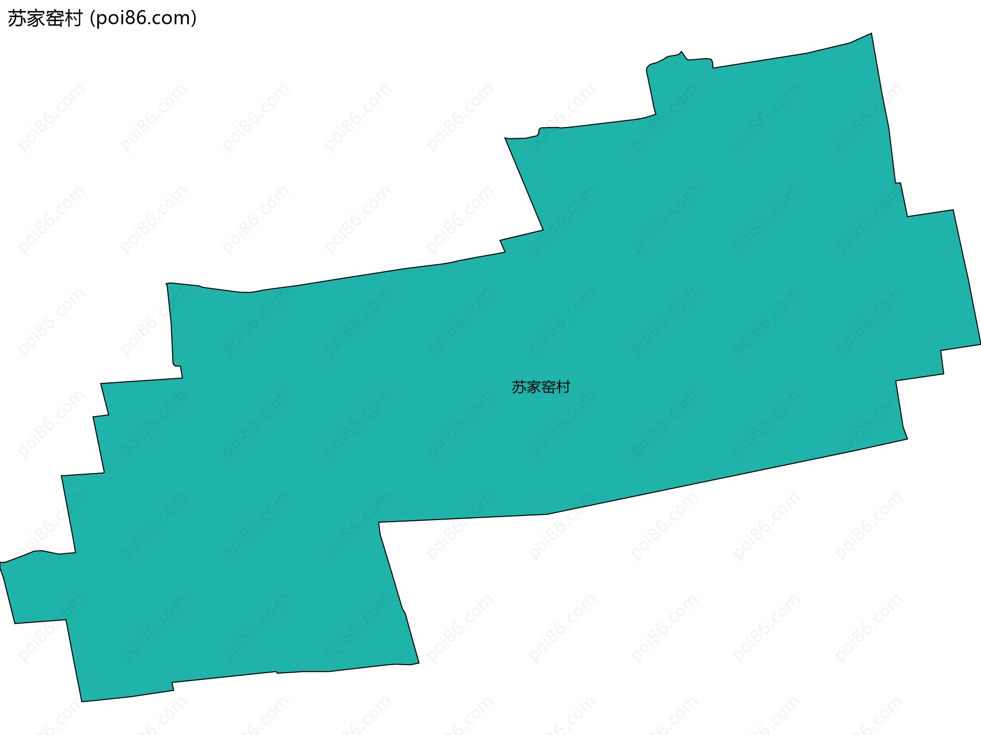 苏家窑村边界地图