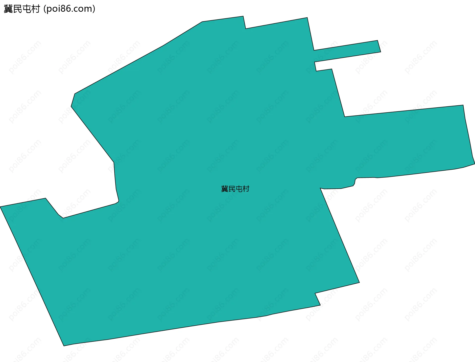 冀民屯村边界地图