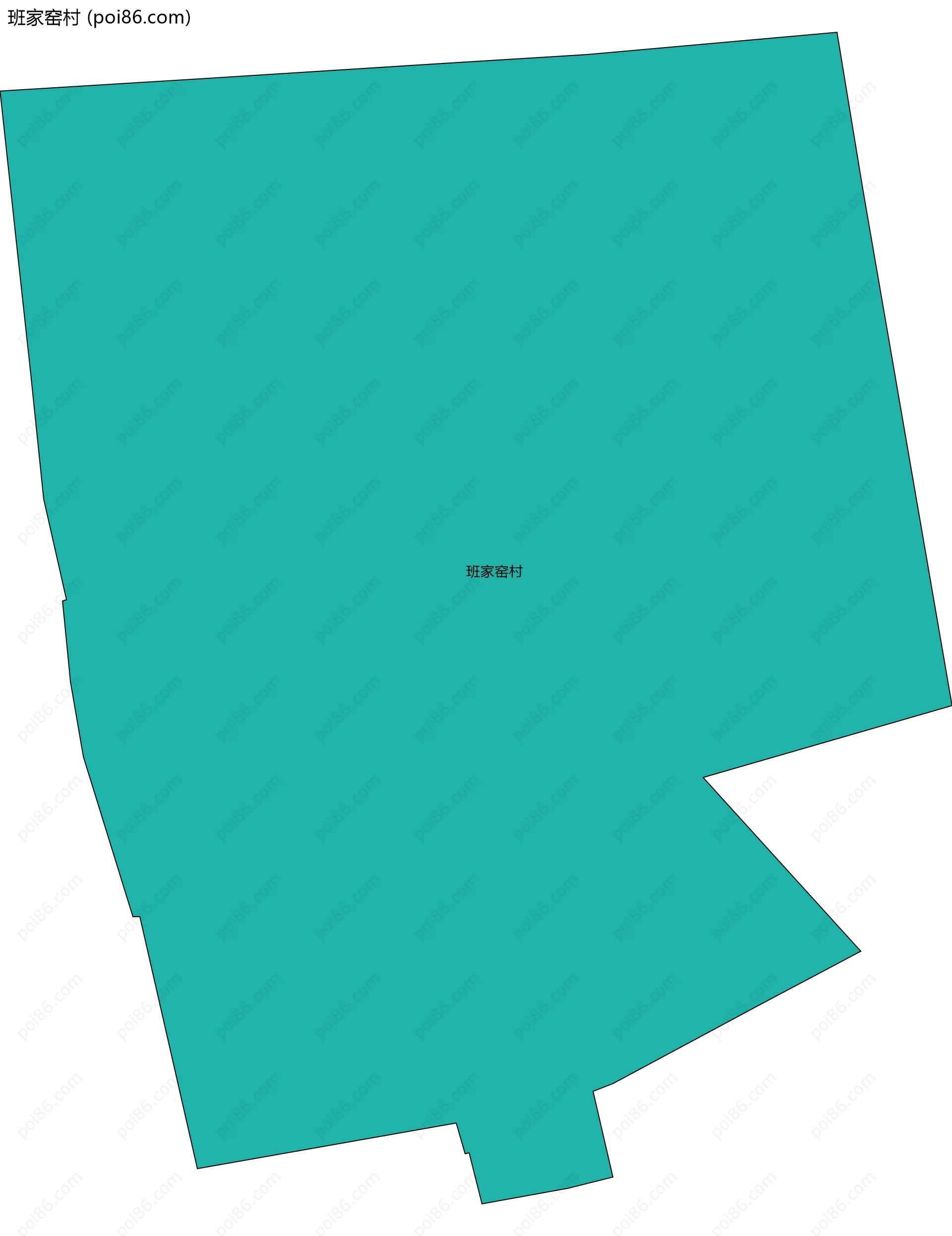 班家窑村边界地图