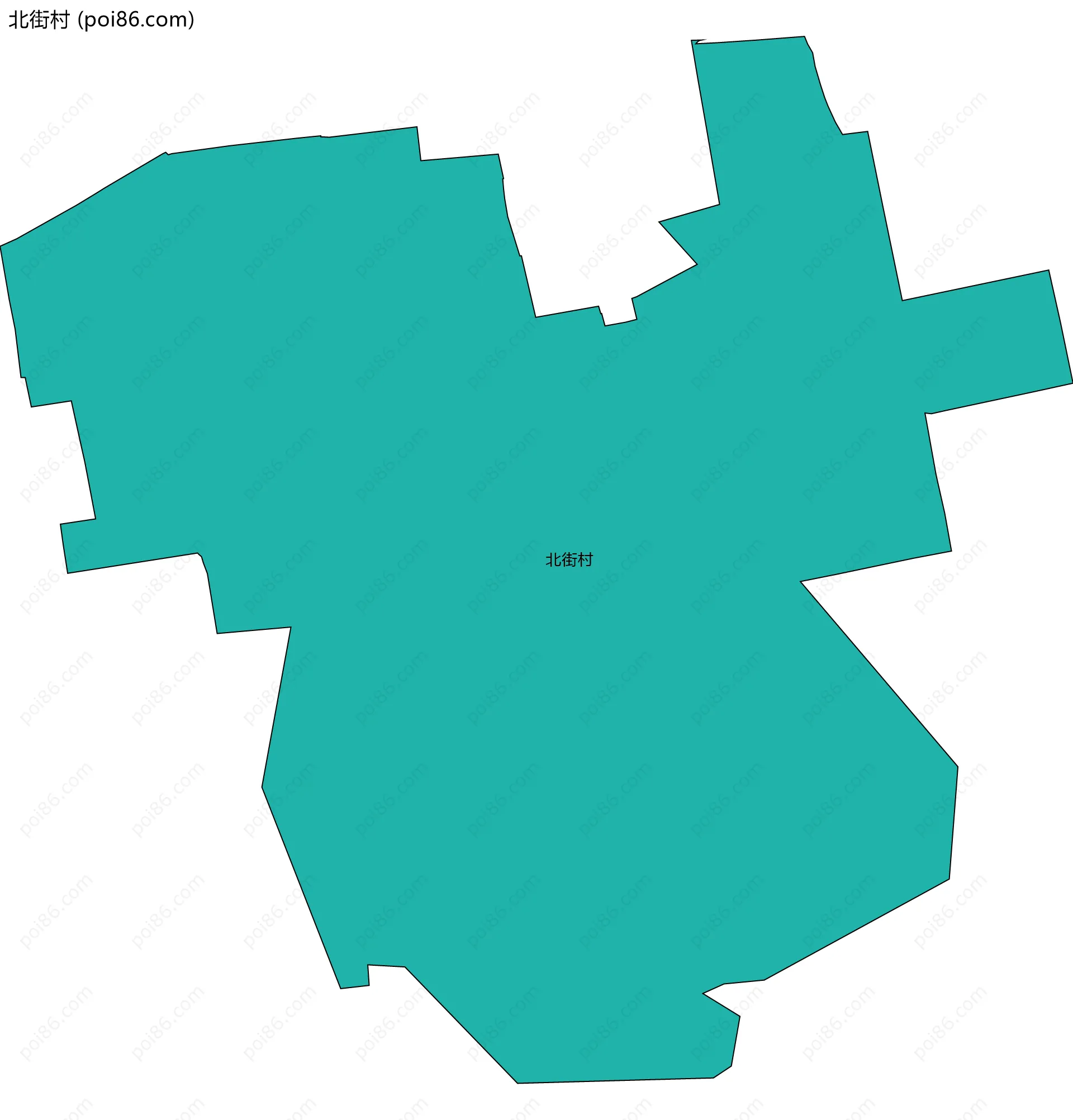 北街村边界地图