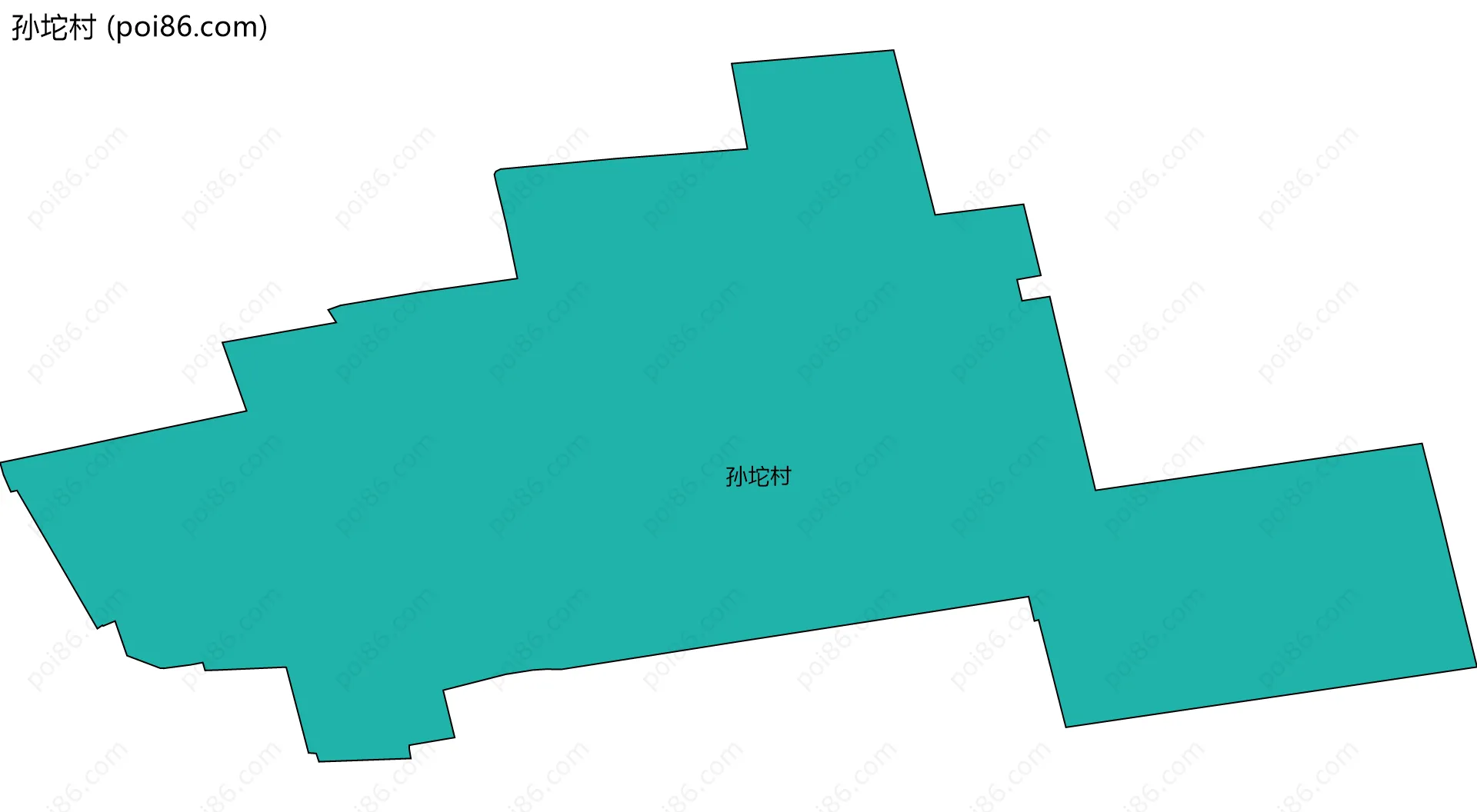 孙坨村边界地图