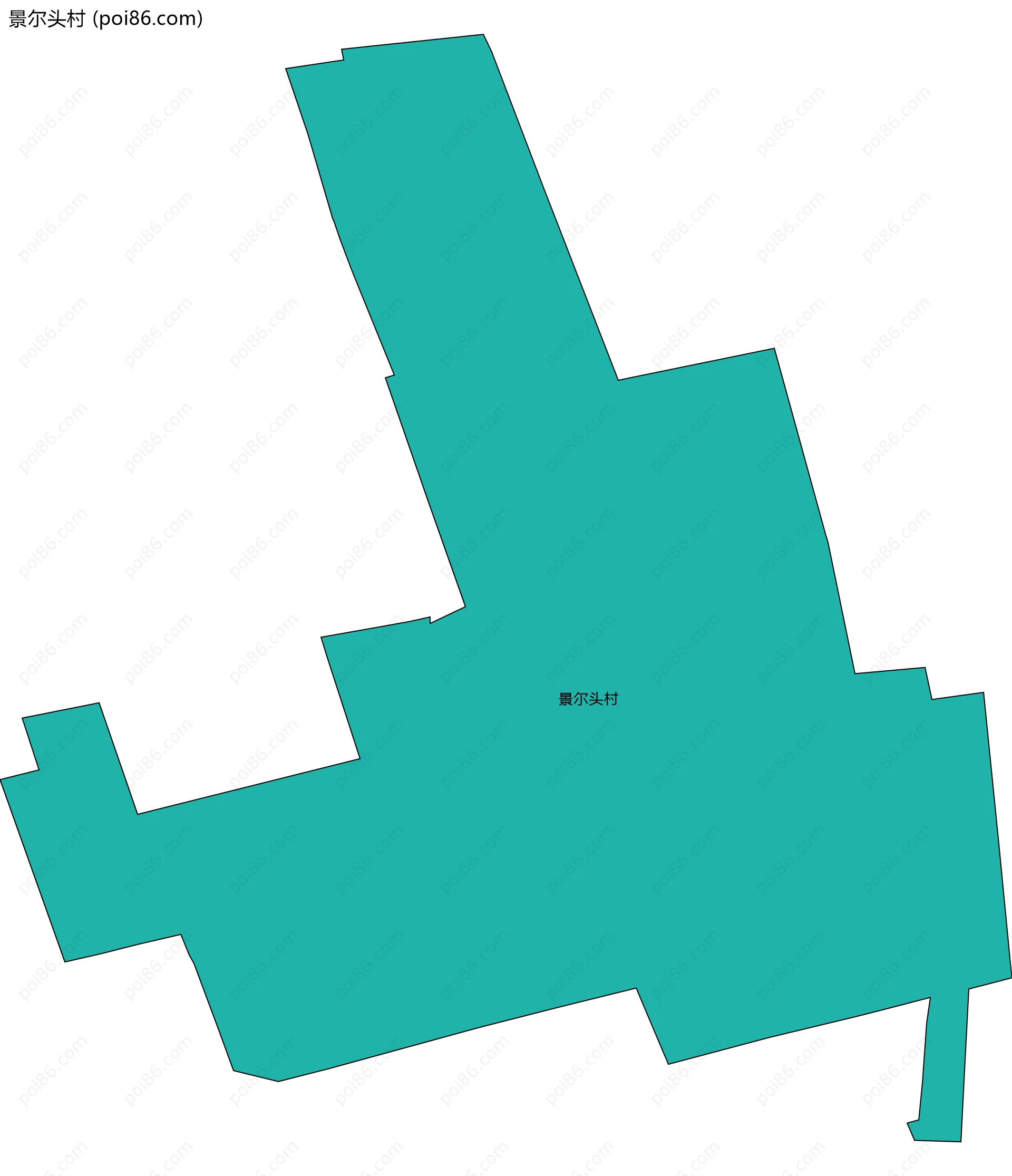 景尔头村边界地图