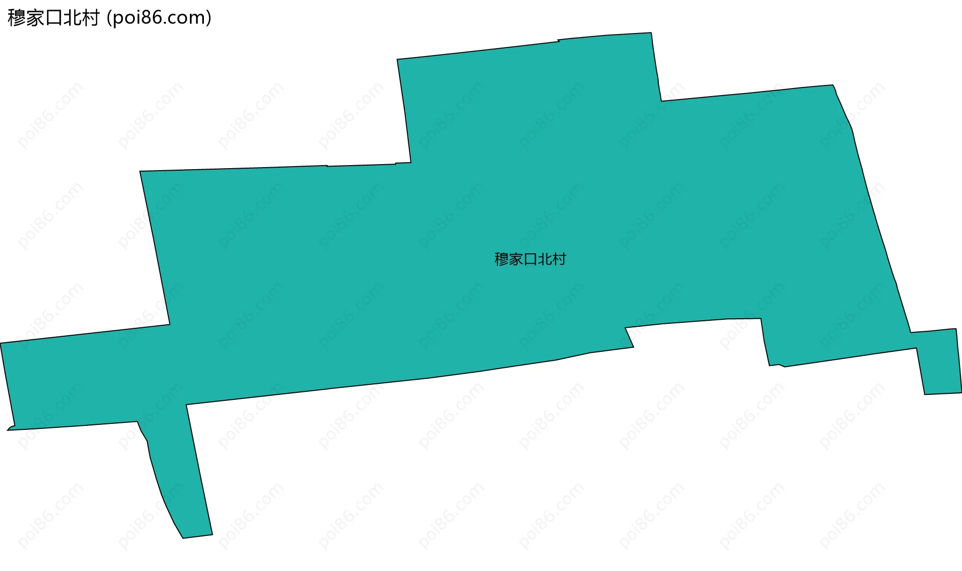 穆家口北村边界地图