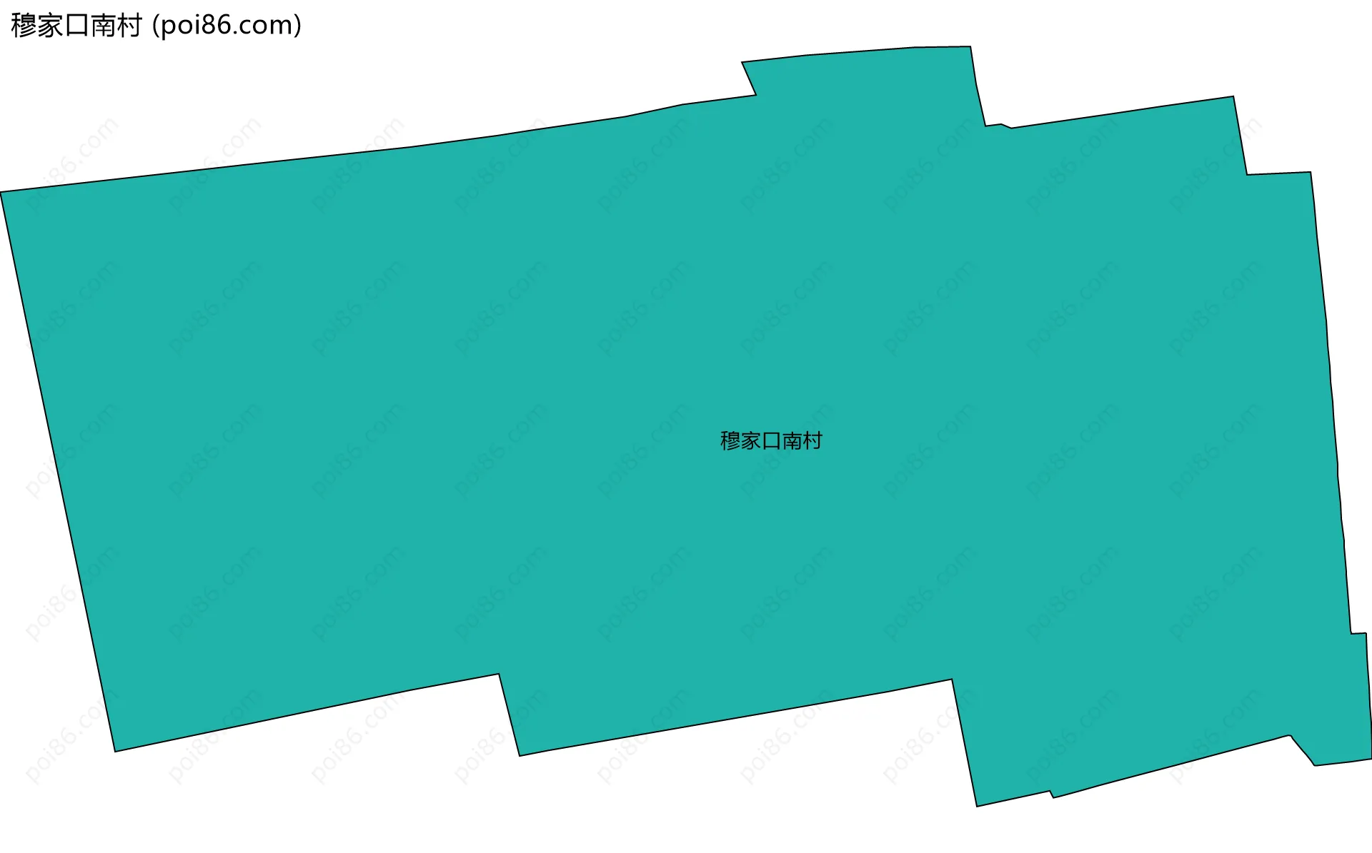 穆家口南村边界地图