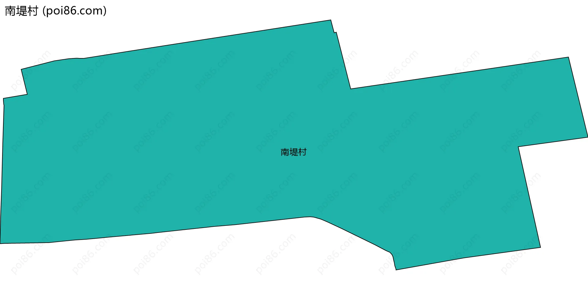 南堤村边界地图