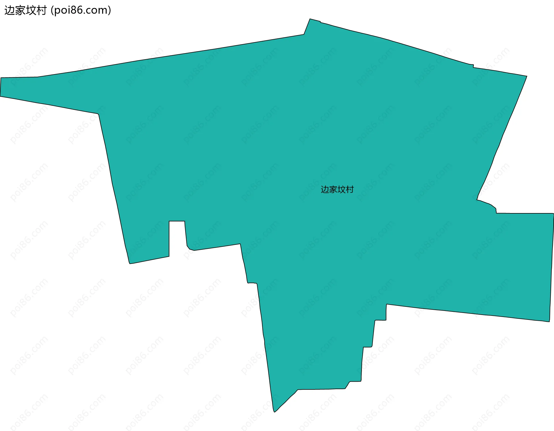 边家坟村边界地图