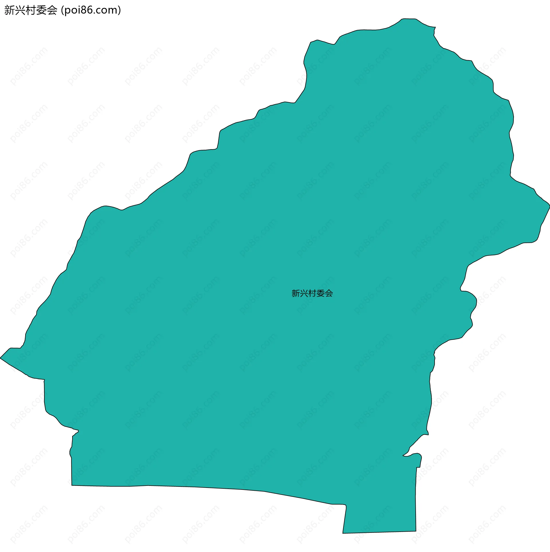 新兴村委会边界地图