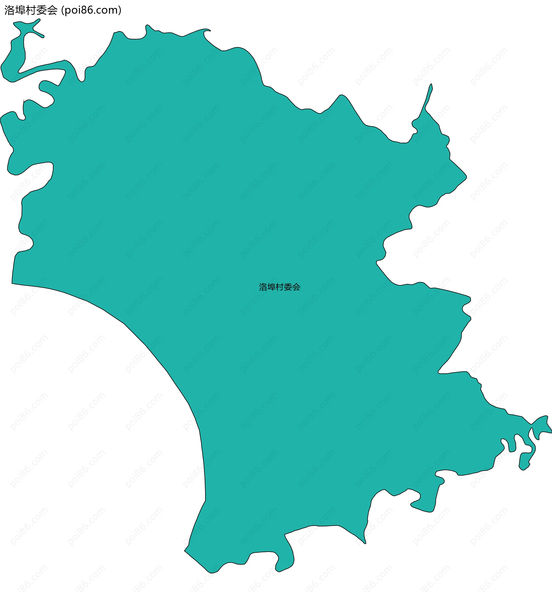 洛埠村委会边界地图