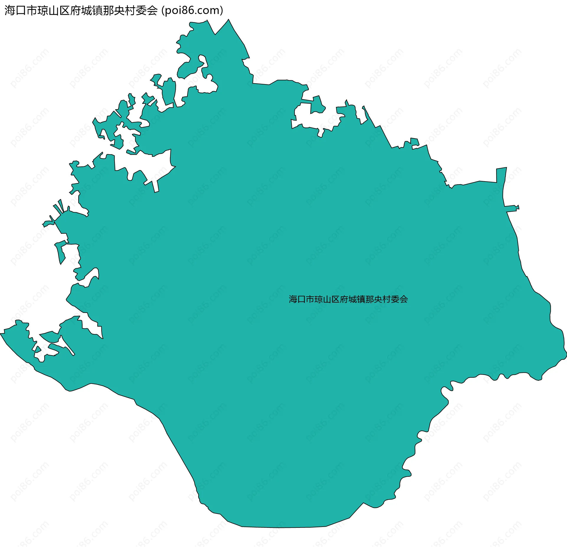 海口市琼山区府城镇那央村委会边界地图