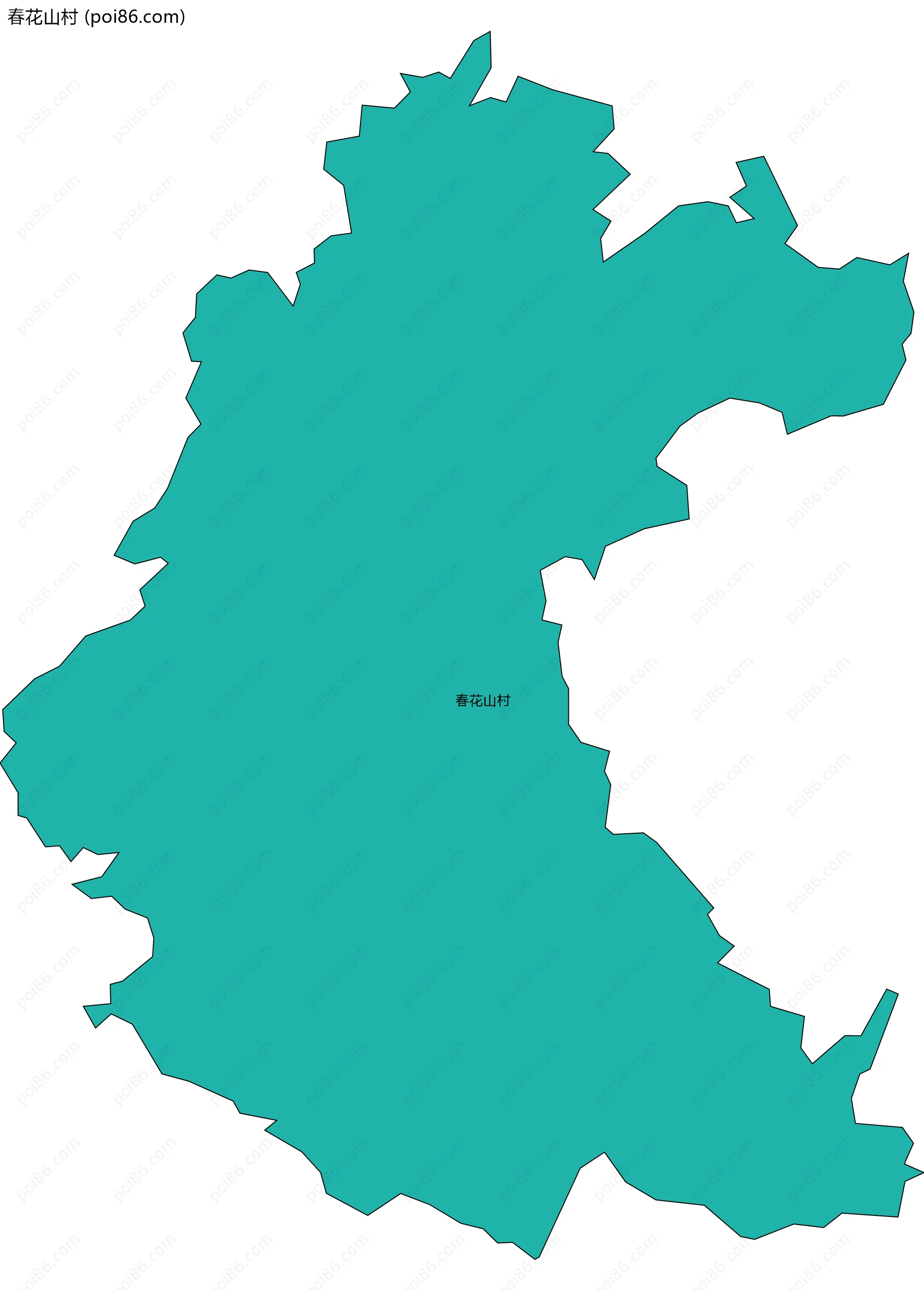 春花山村边界地图