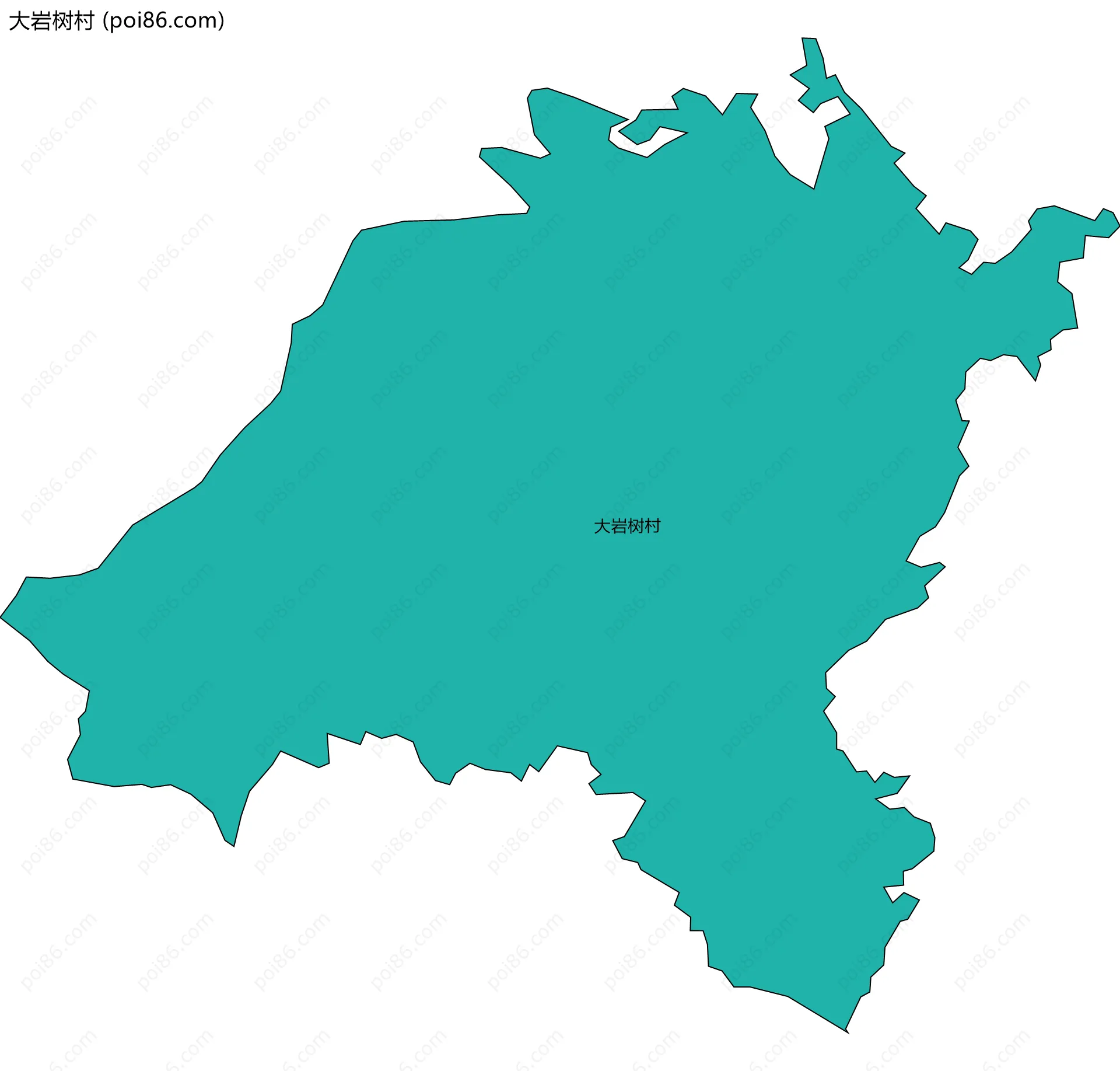 大岩树村边界地图