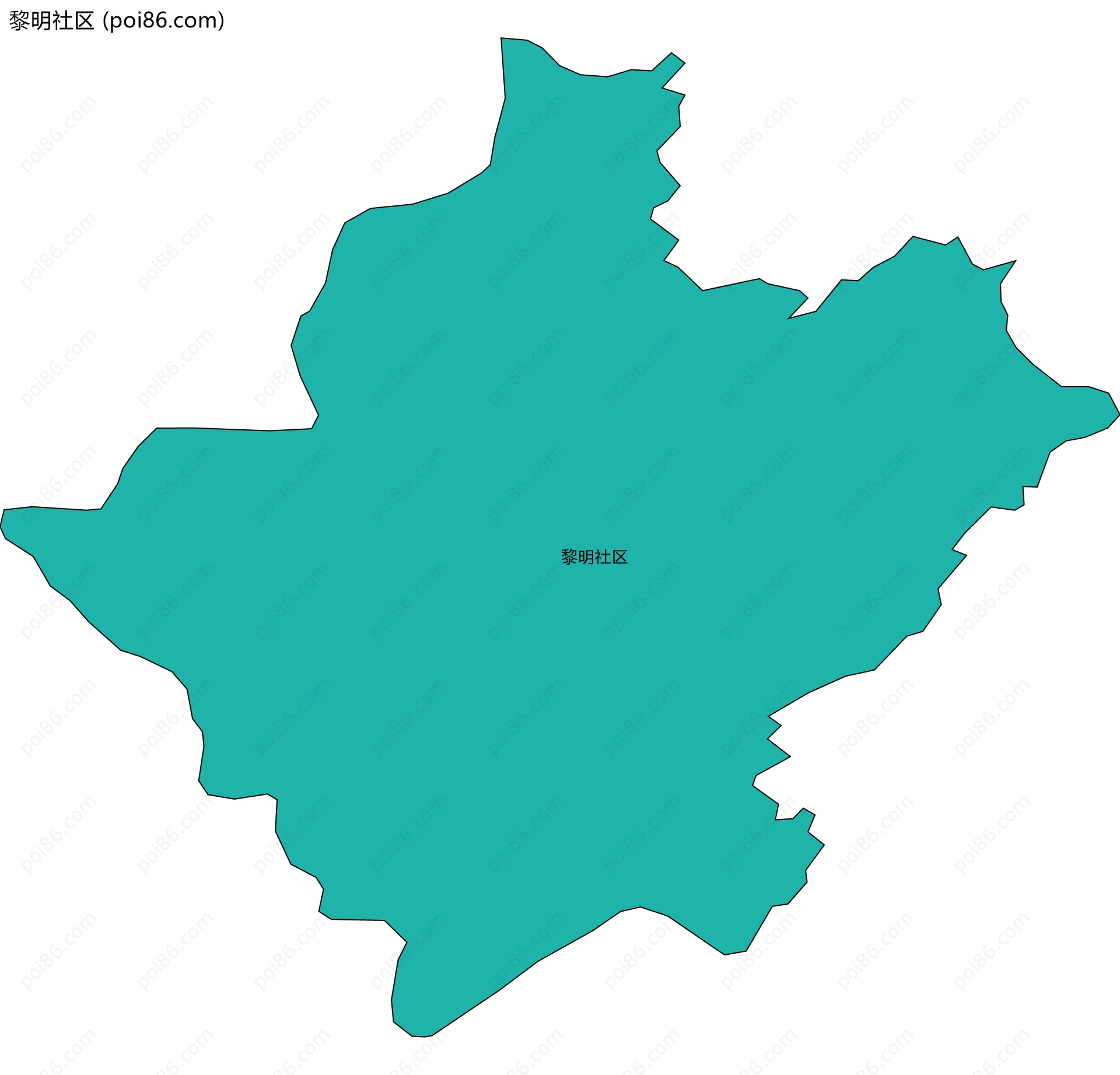 黎明社区边界地图