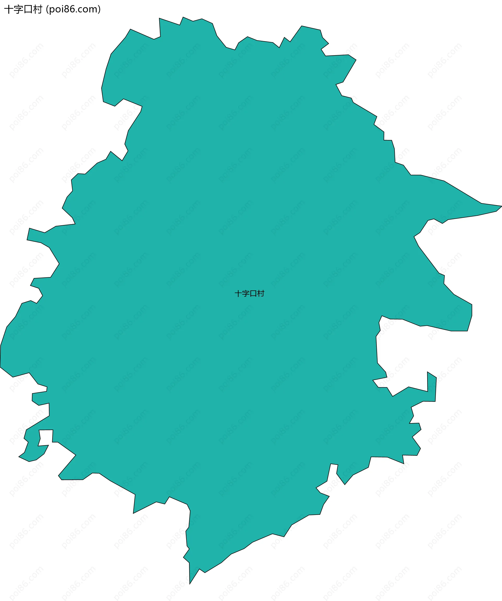 十字口村边界地图