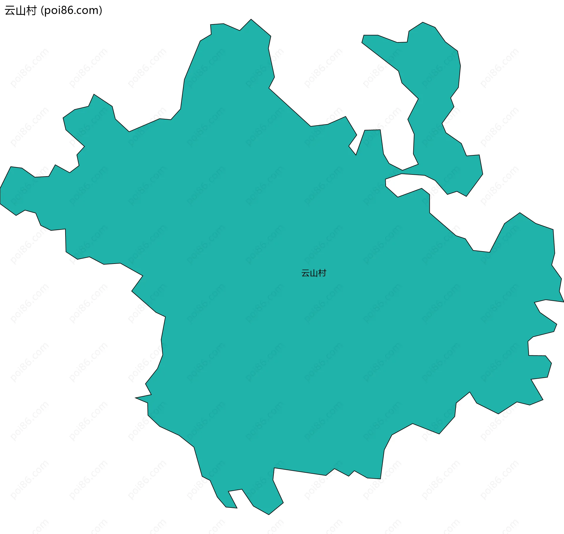云山村边界地图