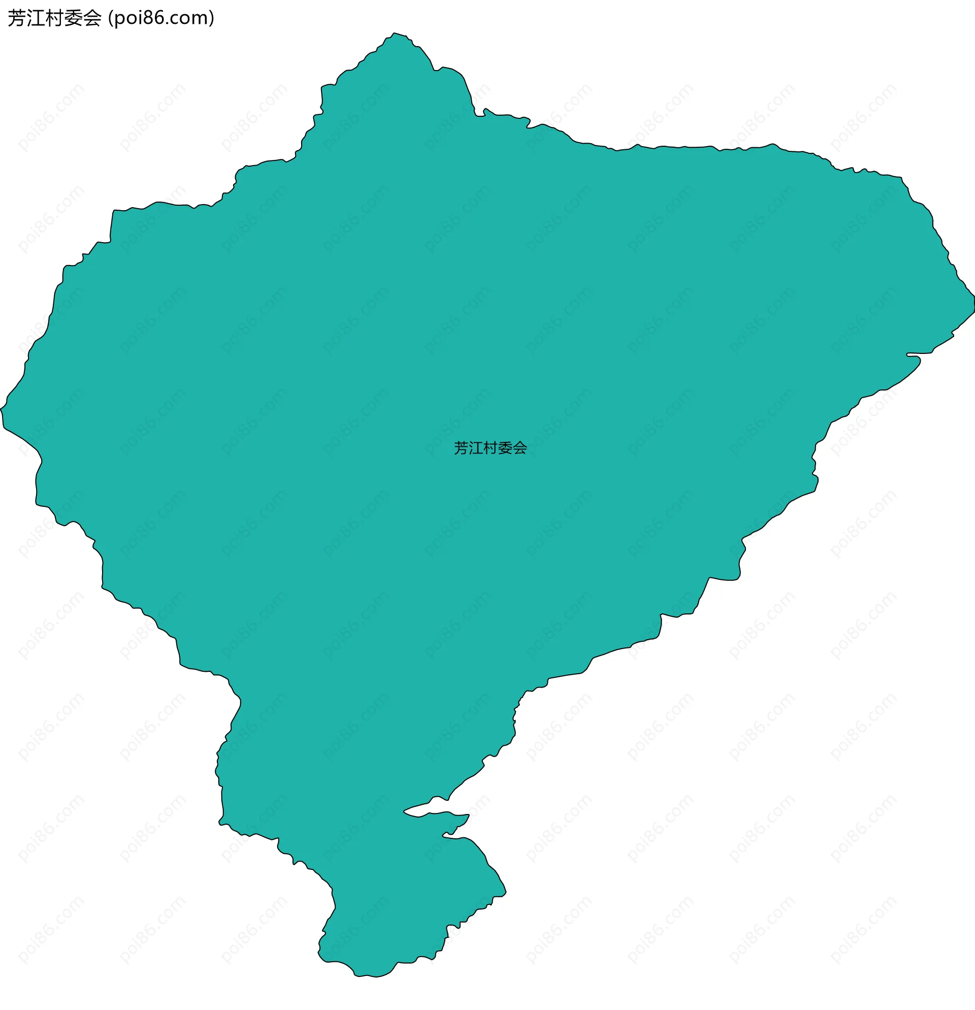 芳江村委会边界地图