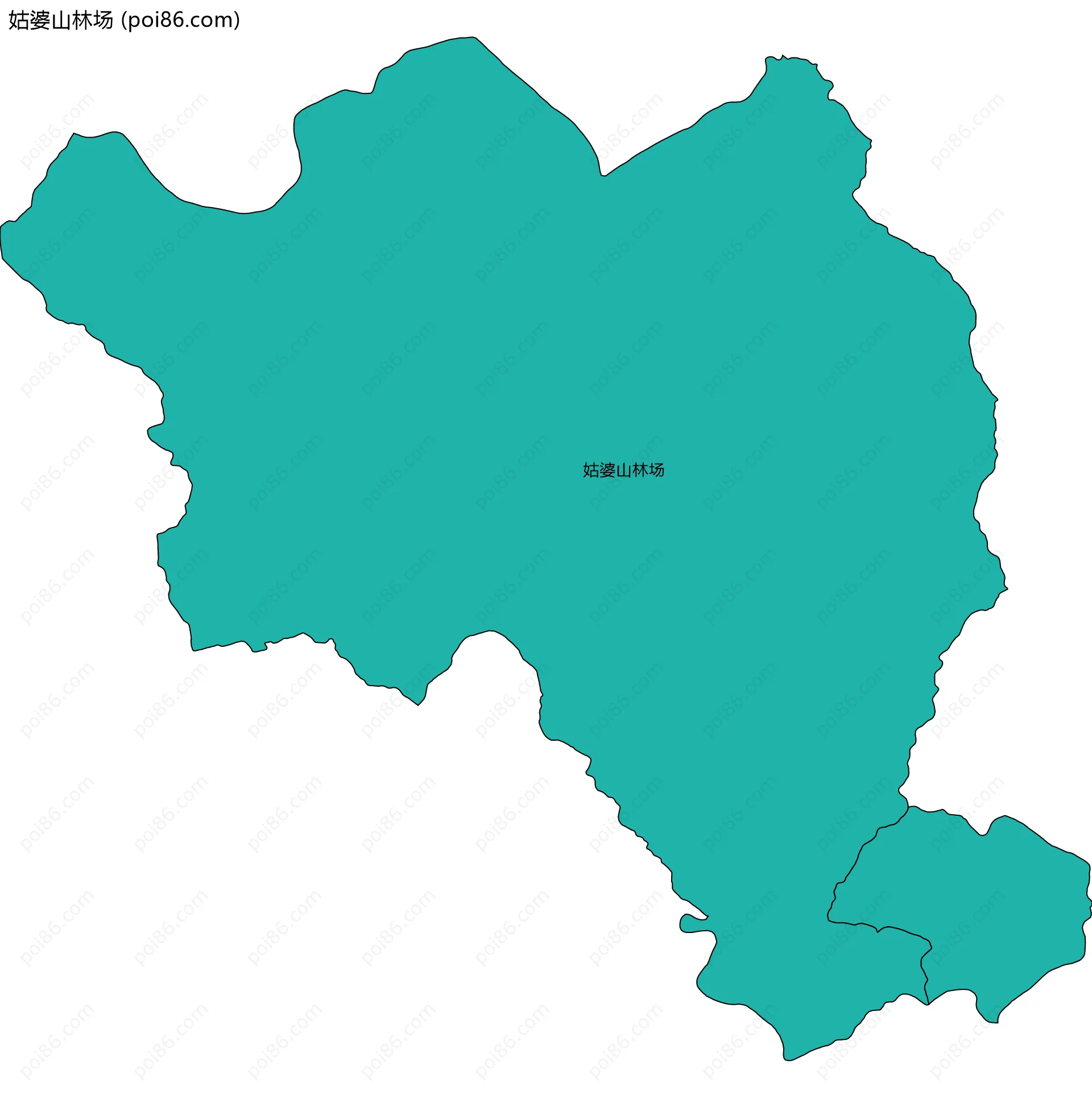 姑婆山林场边界地图(五级行政区划)