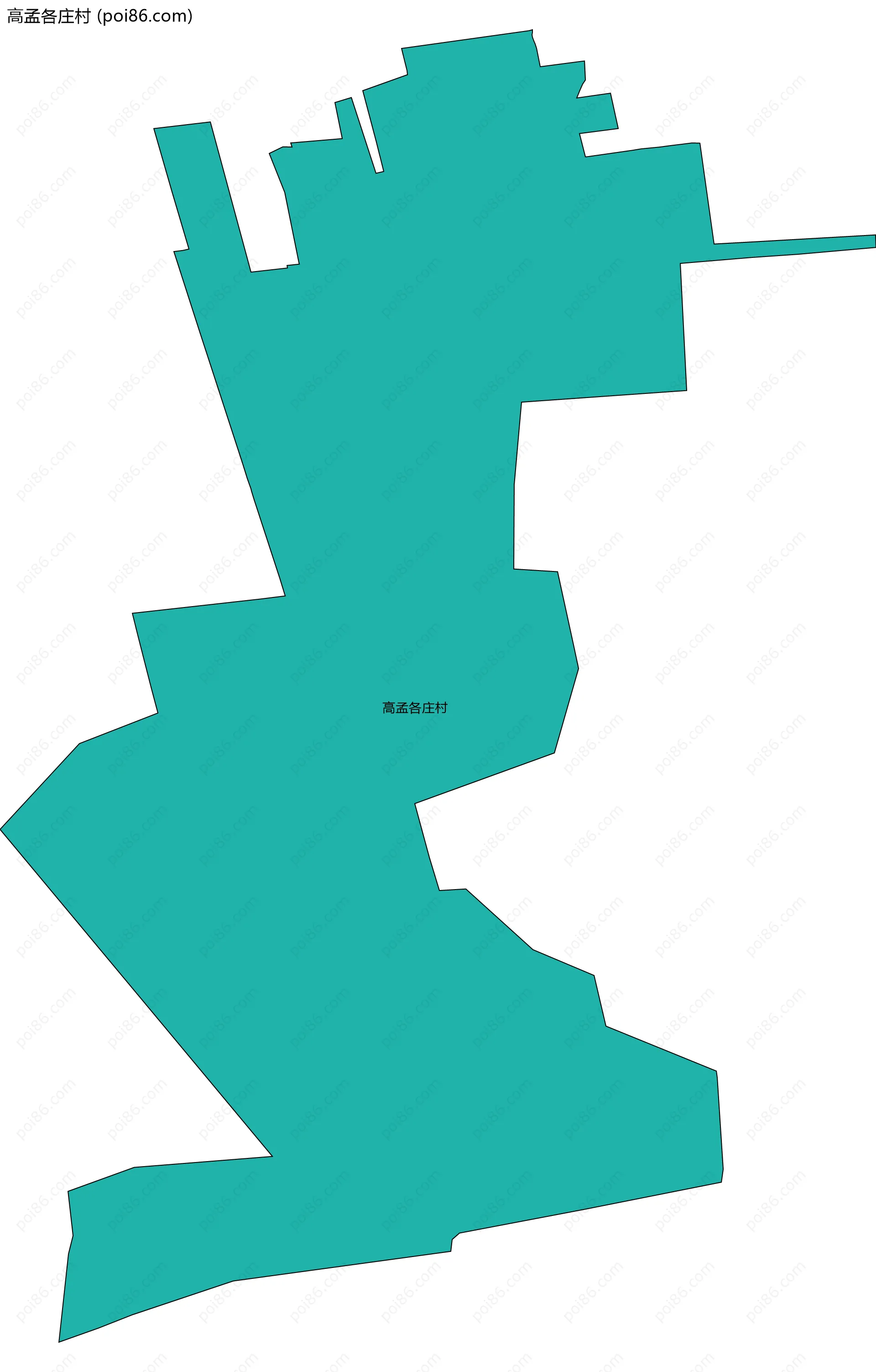 高孟各庄村边界地图