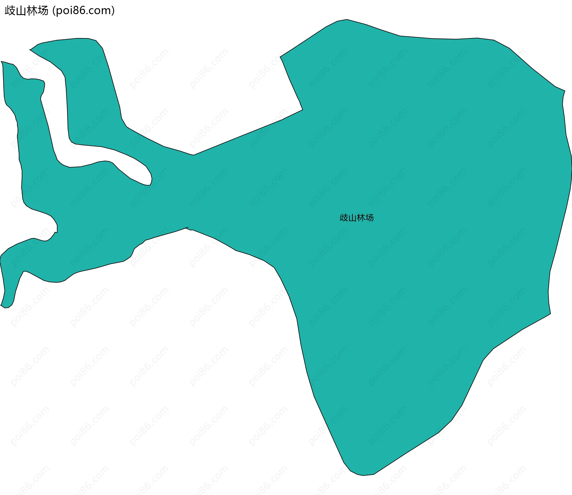 歧山林场边界地图