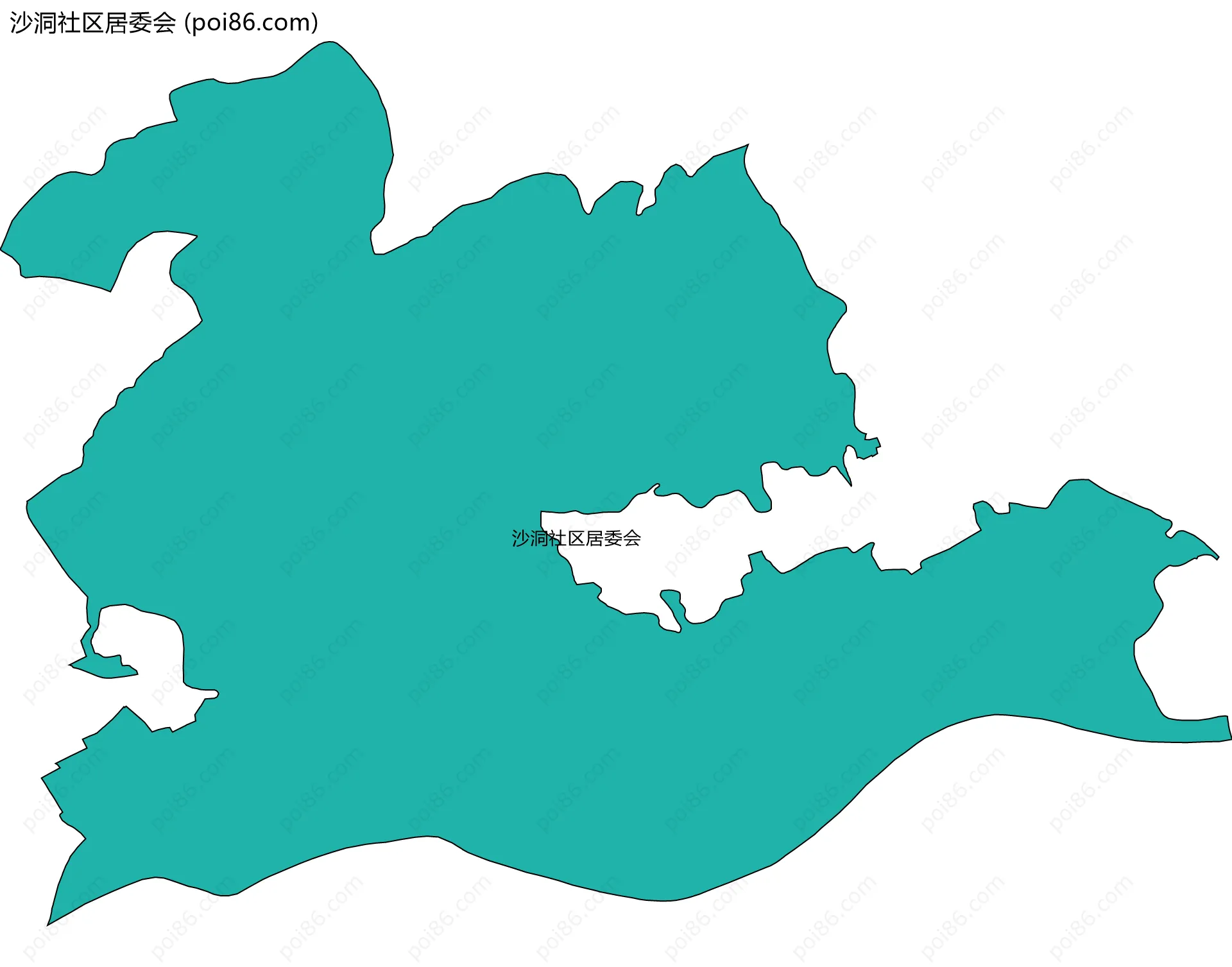 沙洞社区居委会边界地图