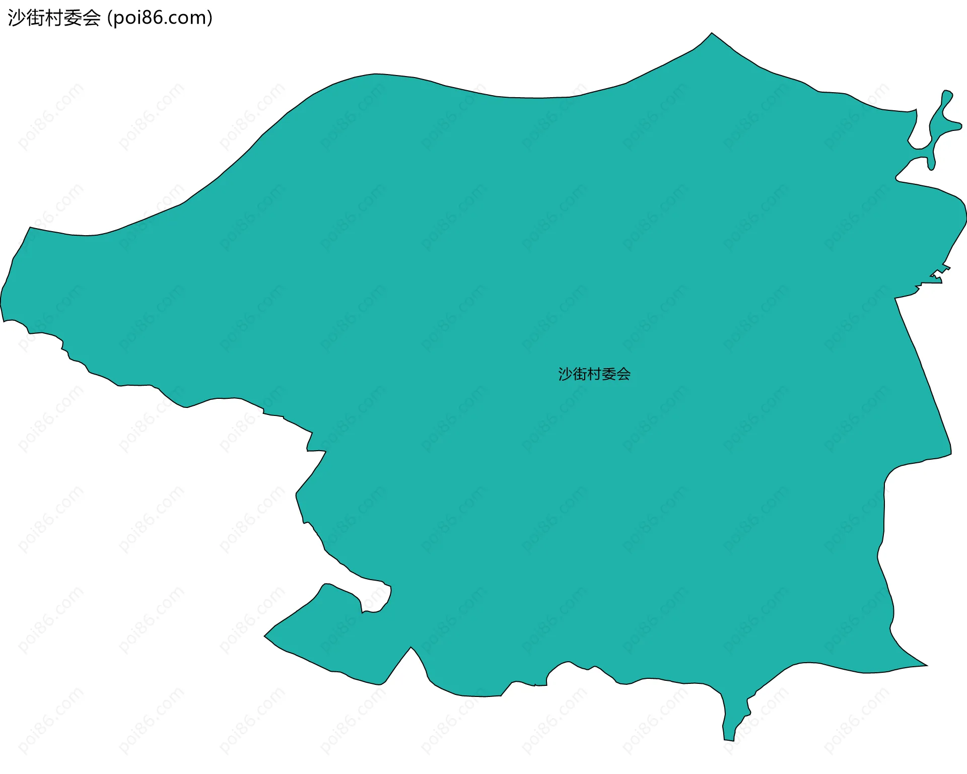 沙街村委会边界地图