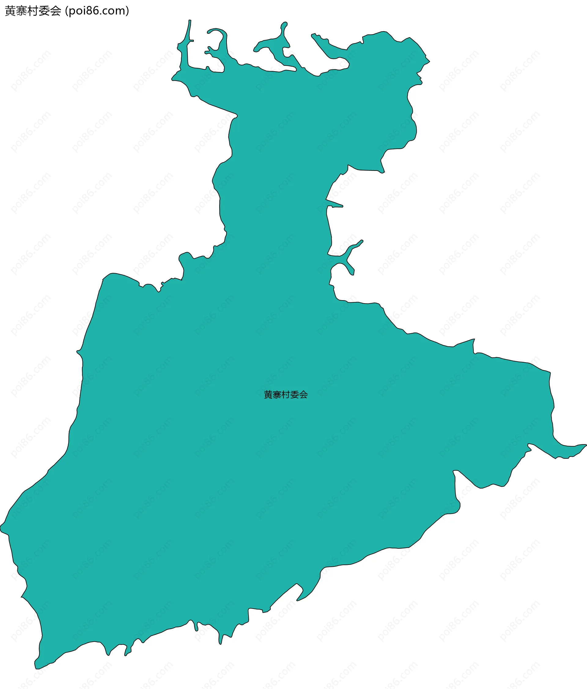 黄寨村委会边界地图