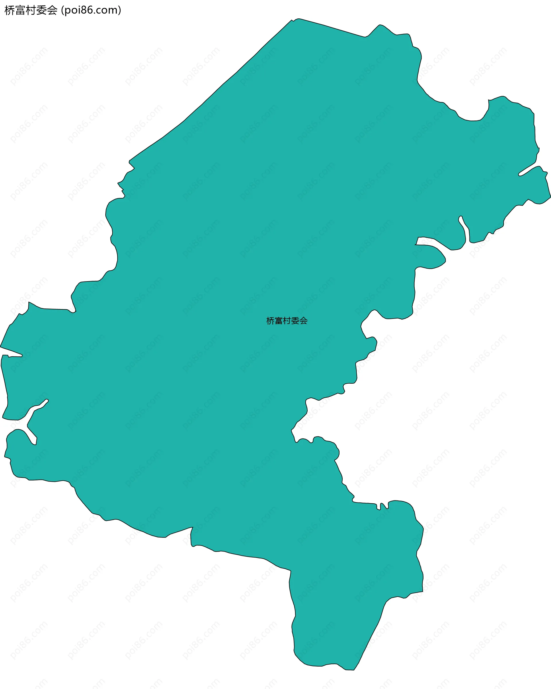 桥富村委会边界地图