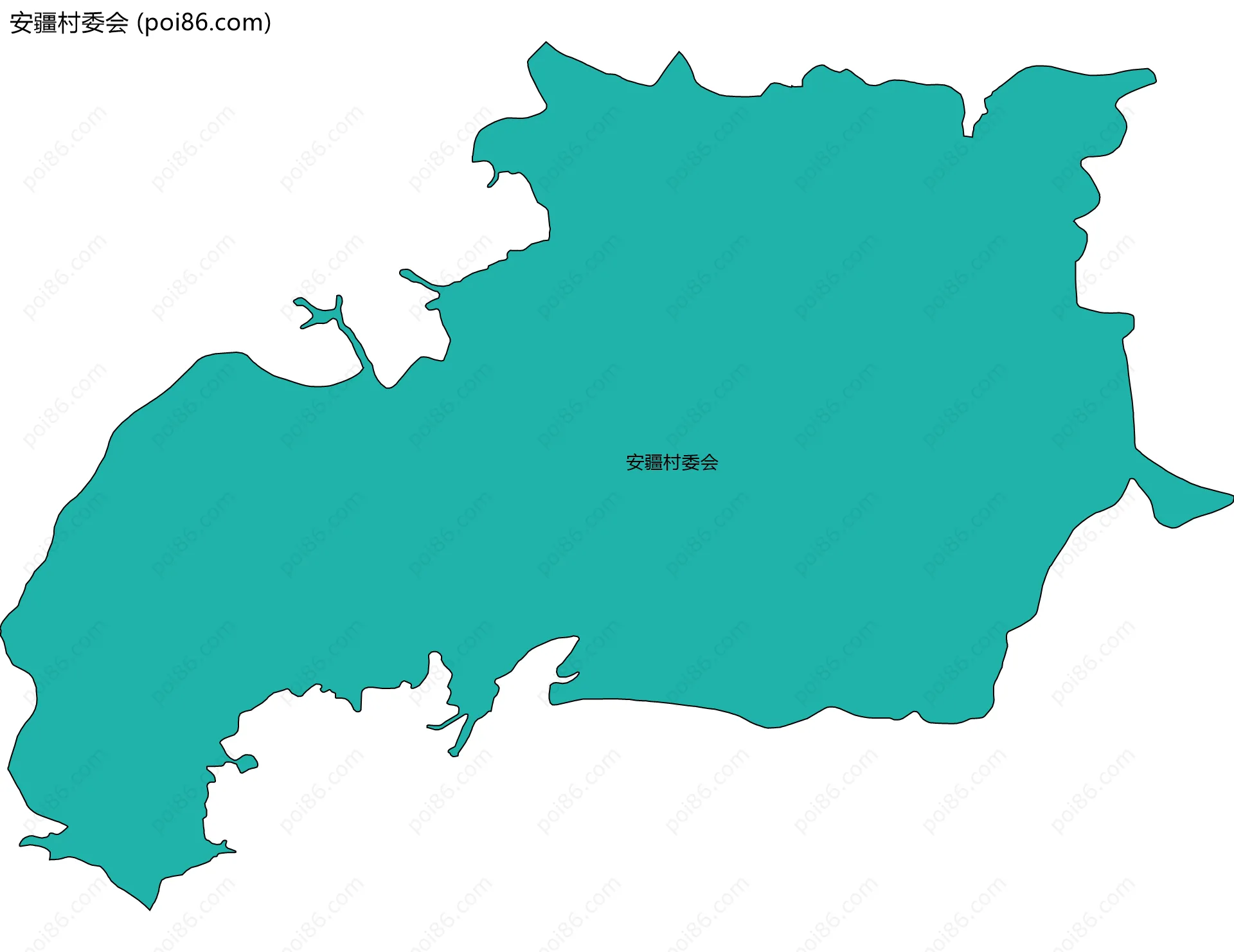 安疆村委会边界地图