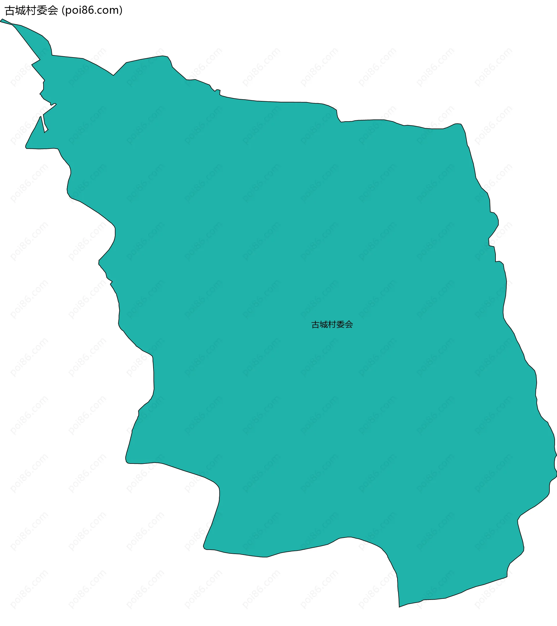 古城村委会边界地图