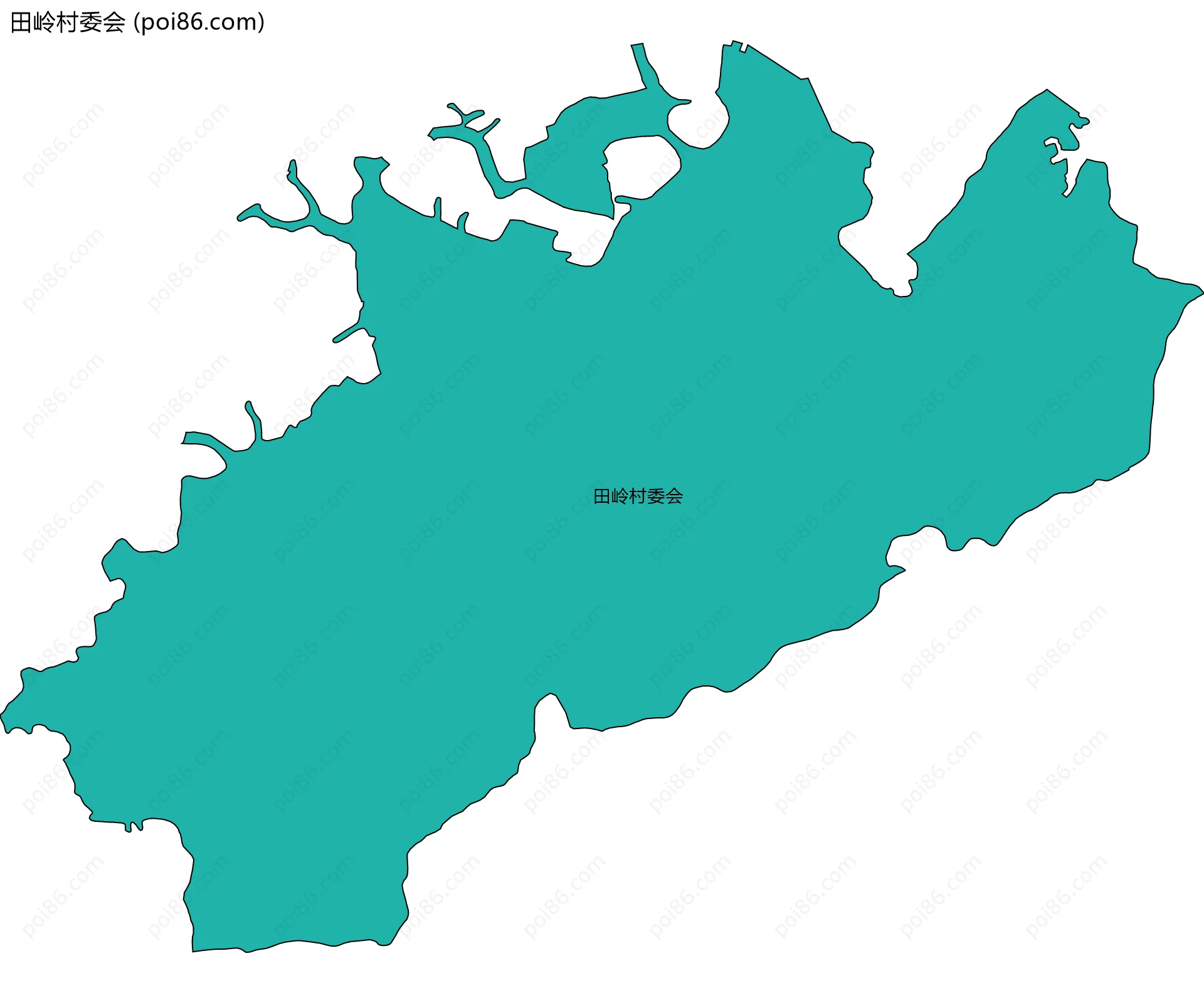 田岭村委会边界地图