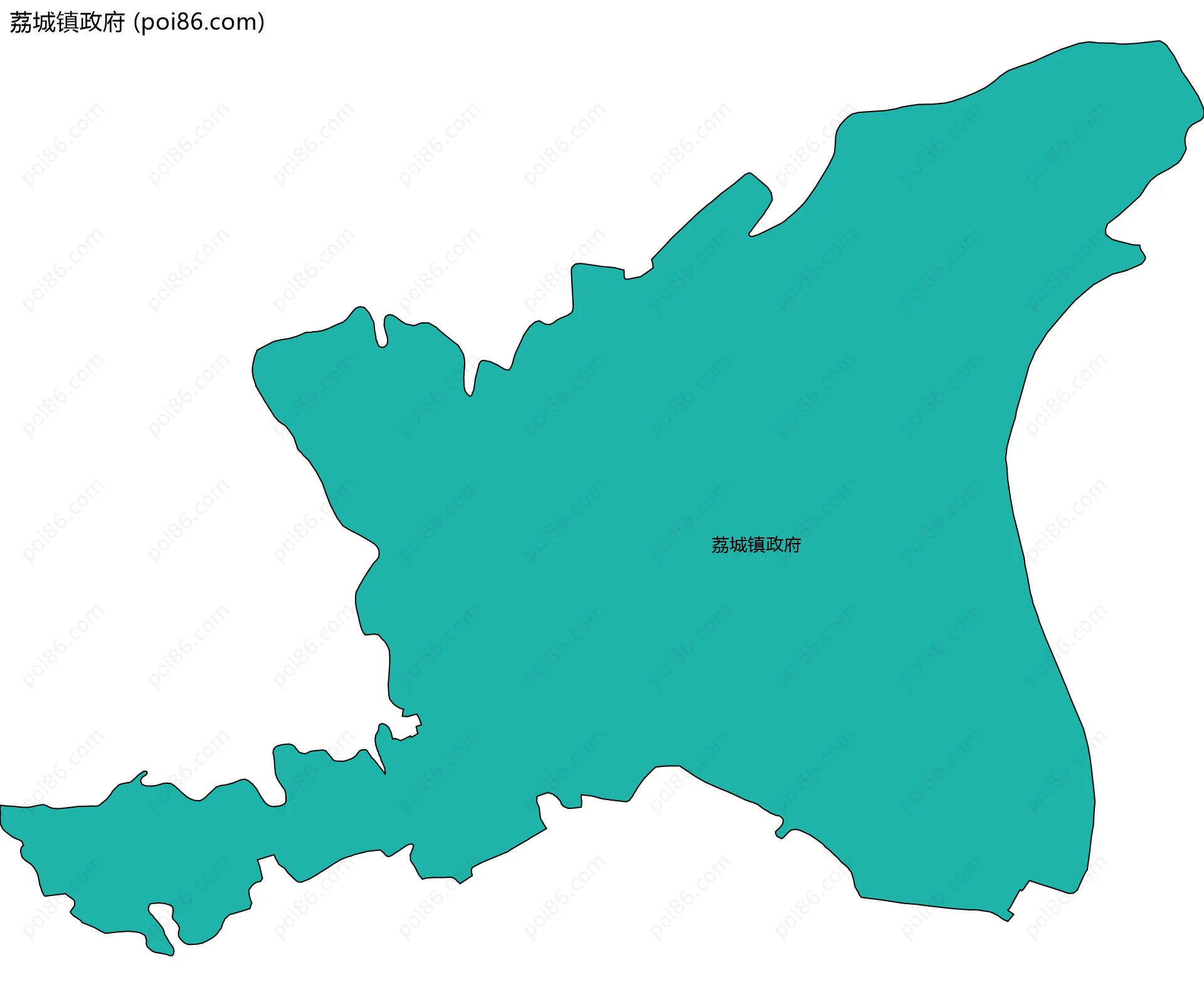 荔城镇政府边界地图
