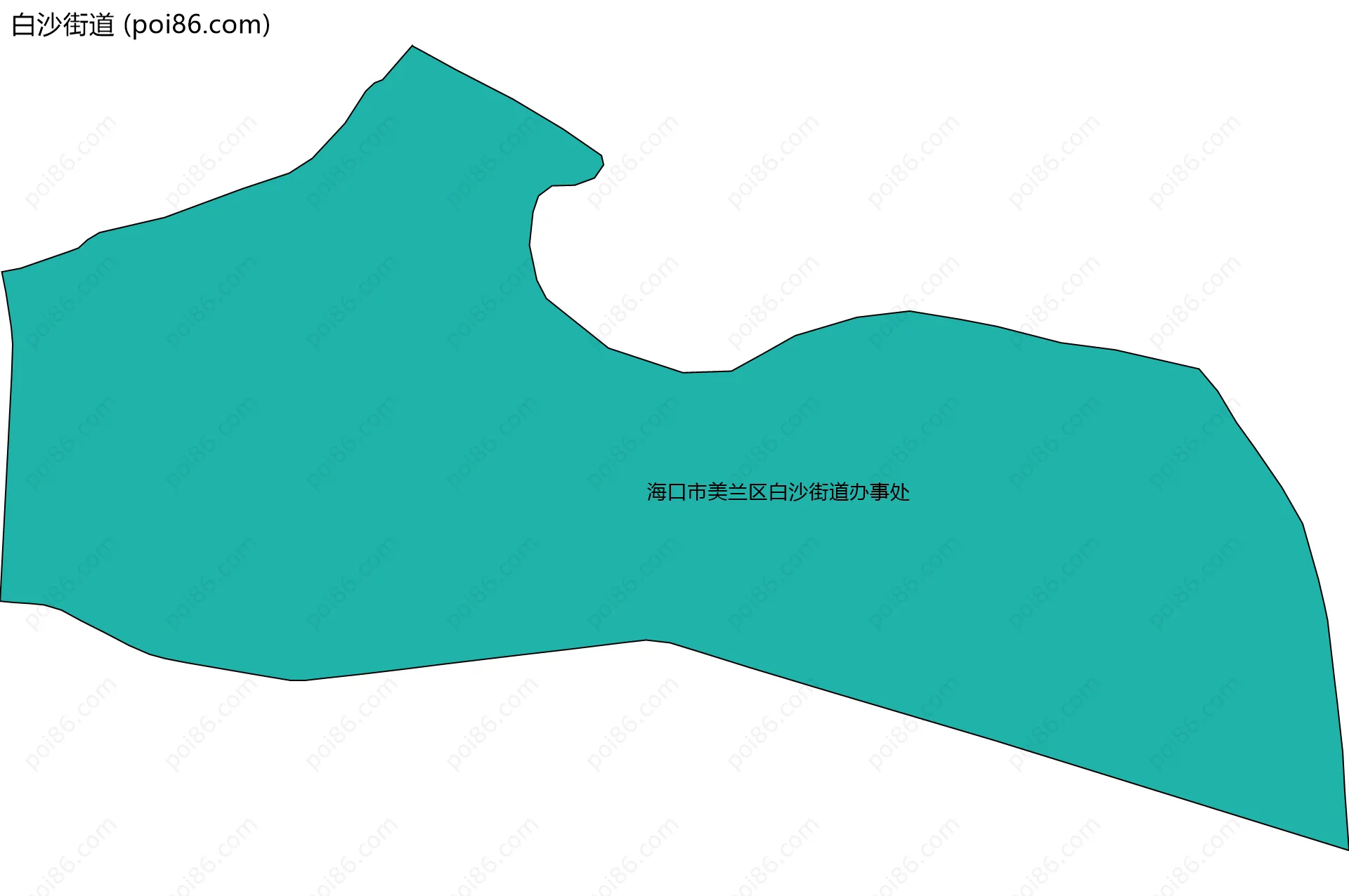 白沙街道边界地图(五级行政区划)