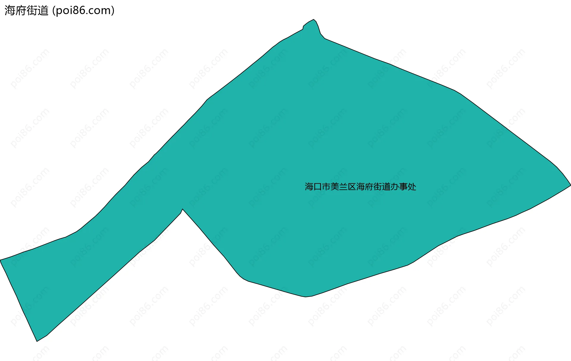 海府街道边界地图(五级行政区划)