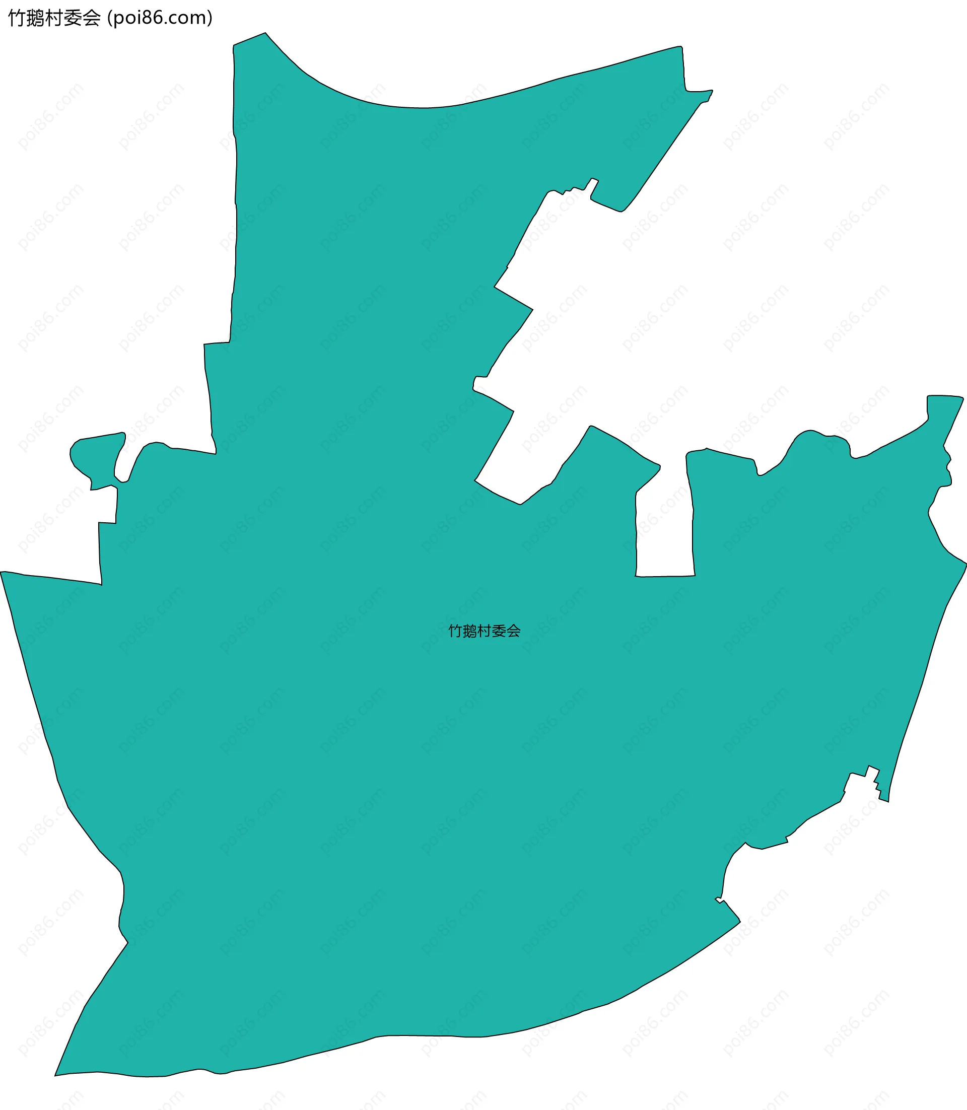竹鹅村委会边界地图
