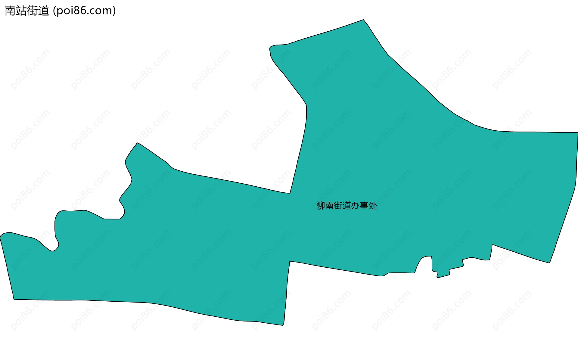 南站街道边界地图(五级行政区划)